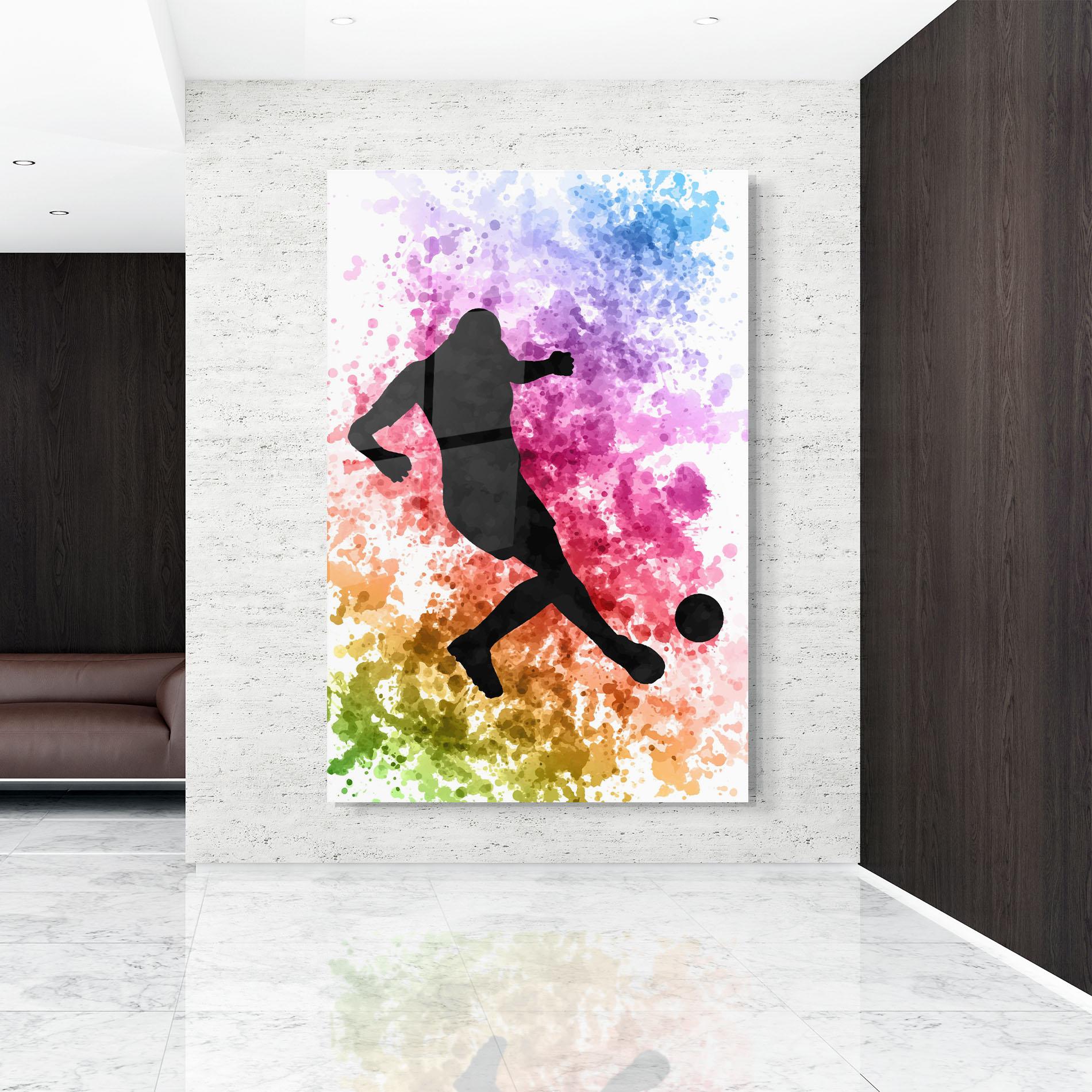 Стъклена картина Colorful Art Football mockup 9