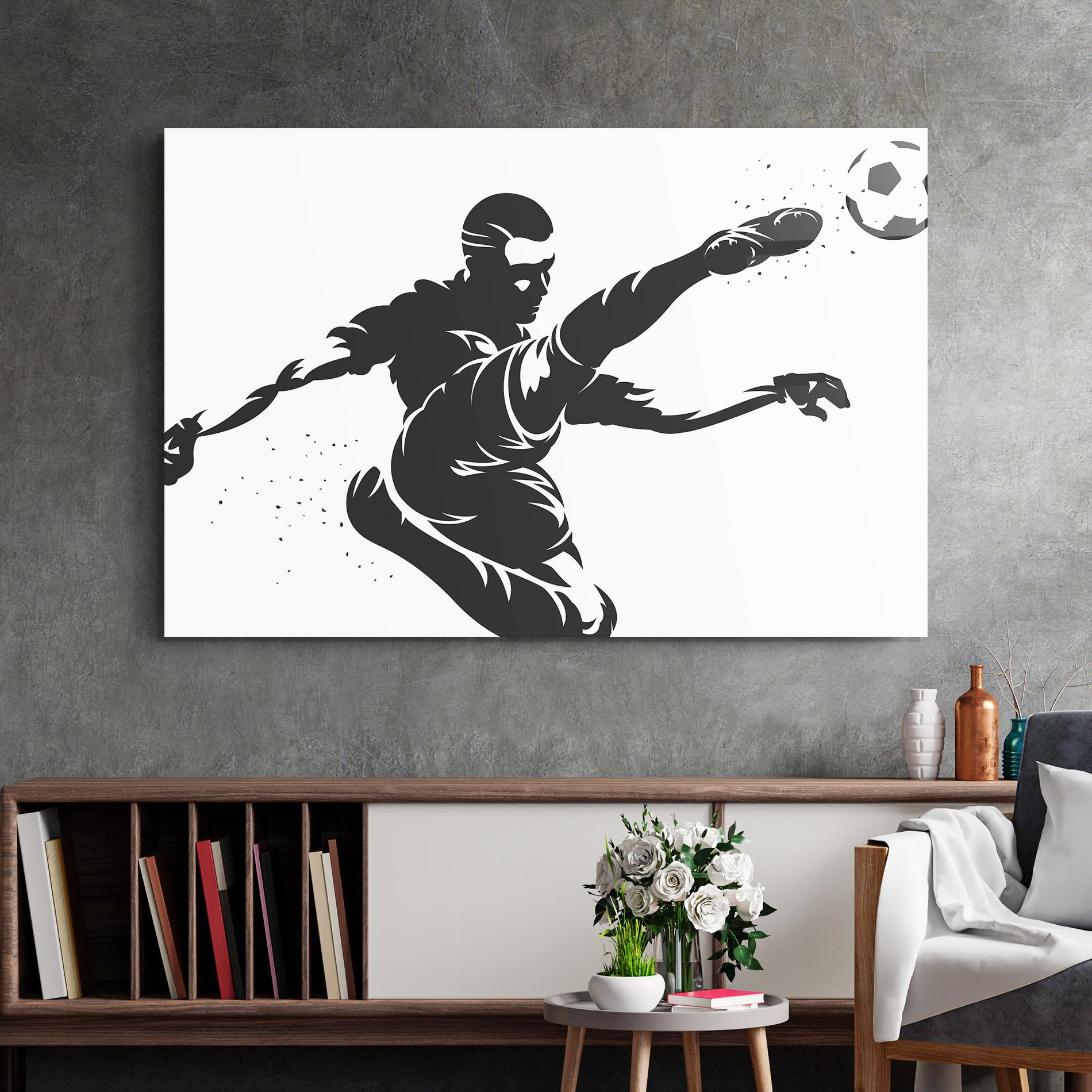 Стъклена картина Air Football mockup 2