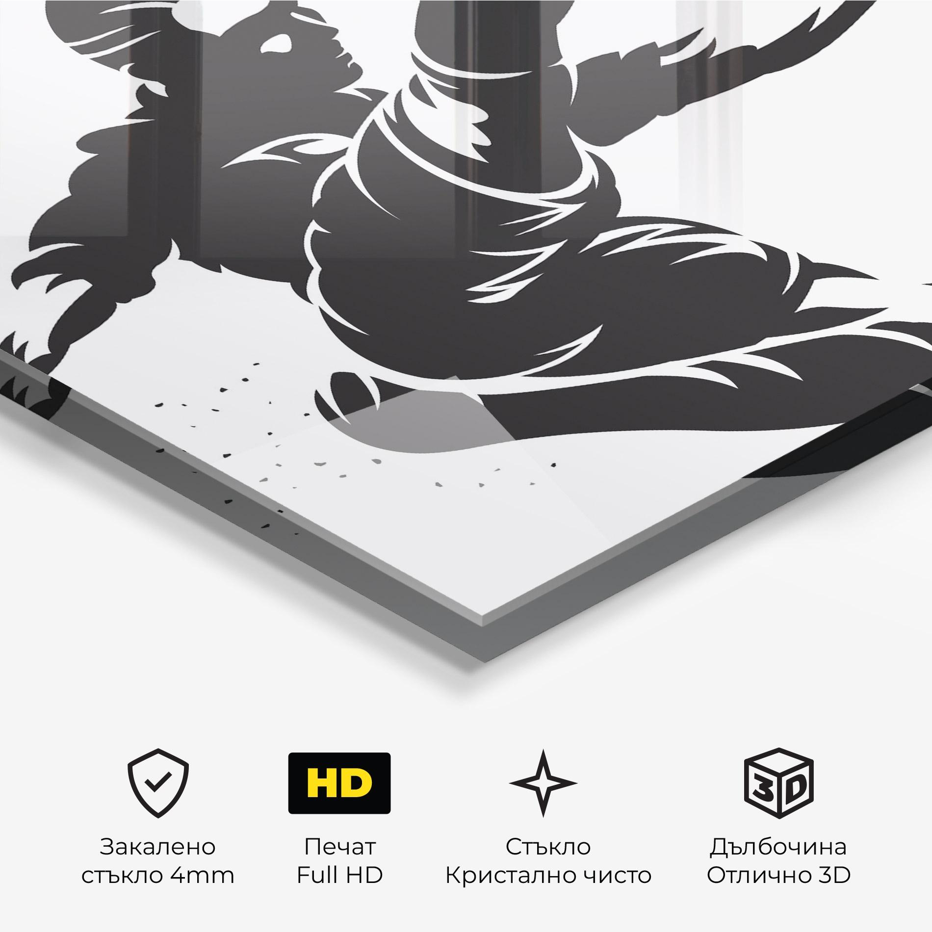 Стъклена картина Air Football mockup 3