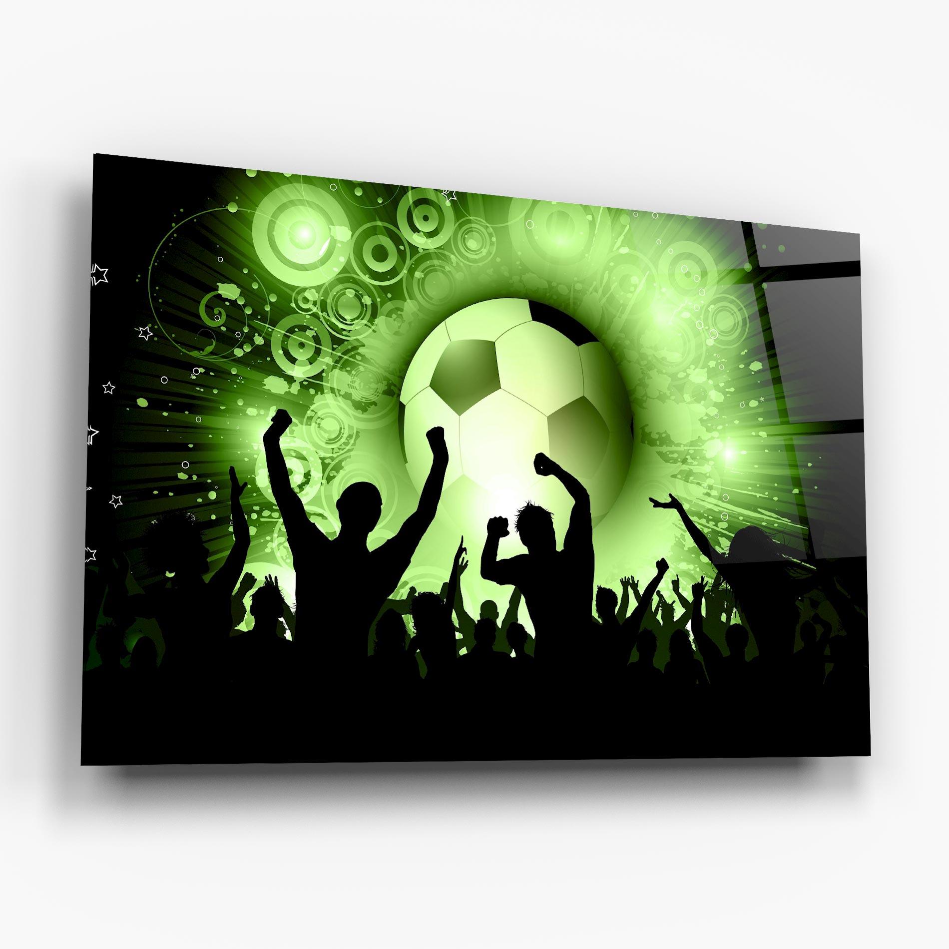 Стъклена картина Football Crowd mockup 6