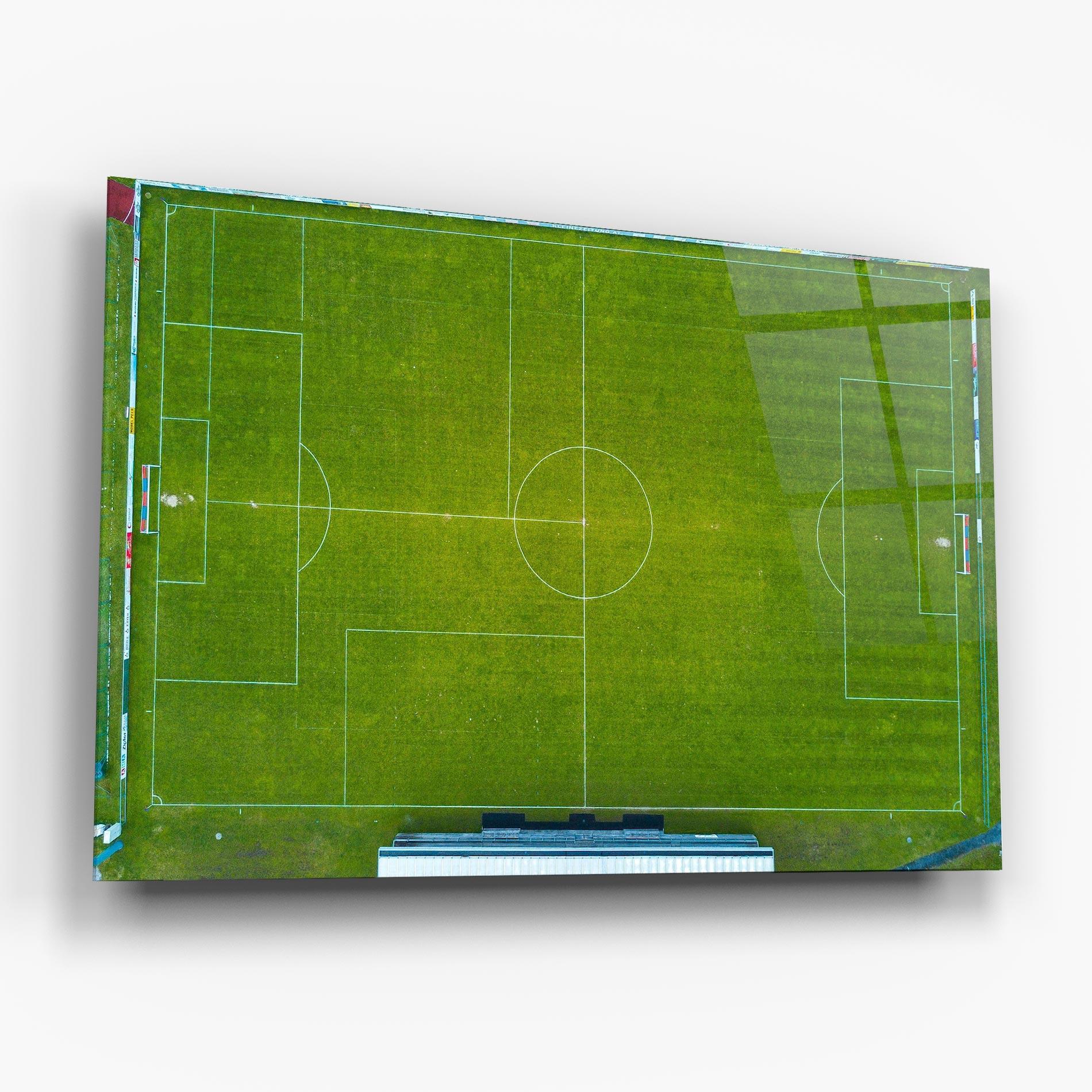 Стъклена картина Green Football Field mockup 6