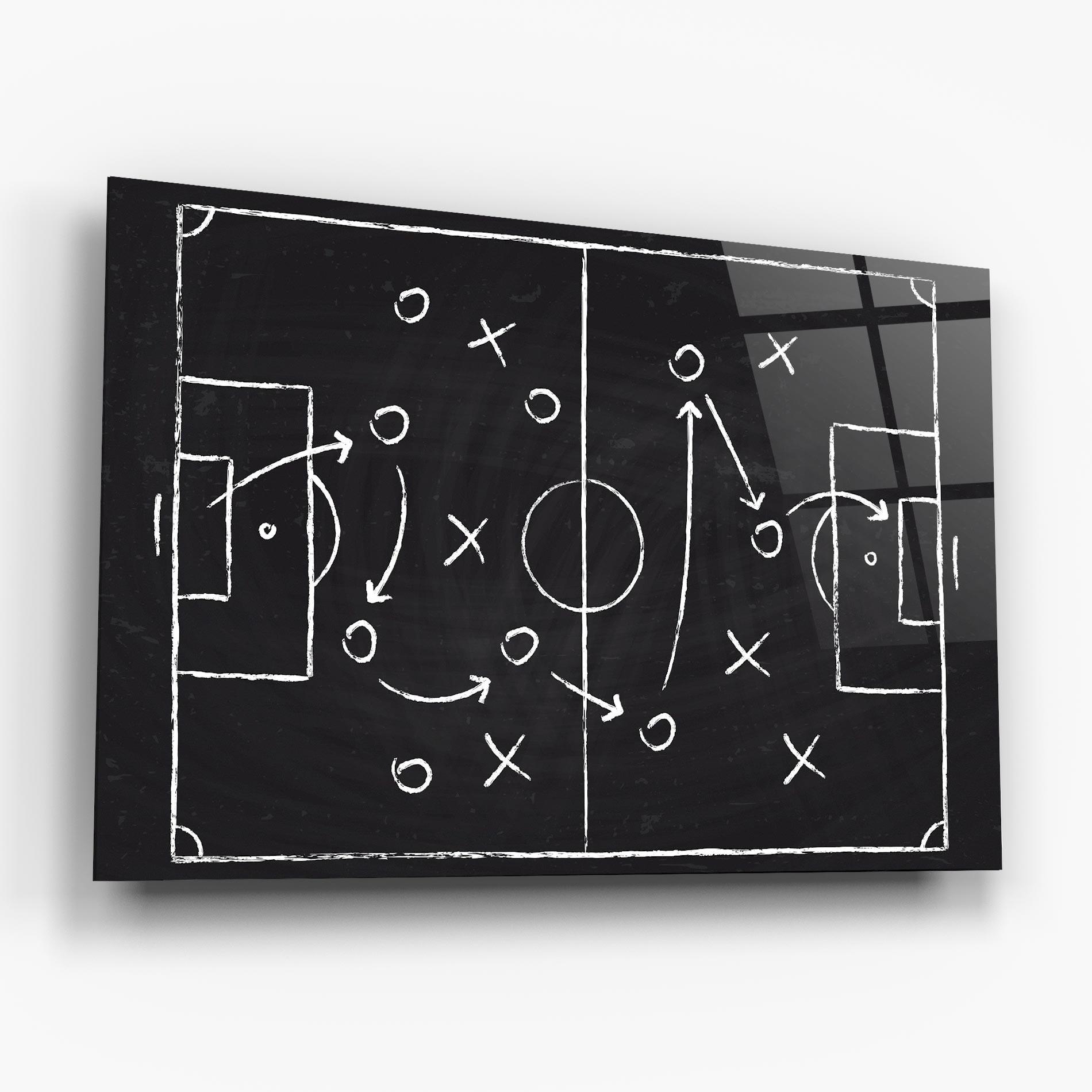 Стъклена картина Grey Board Football mockup 6