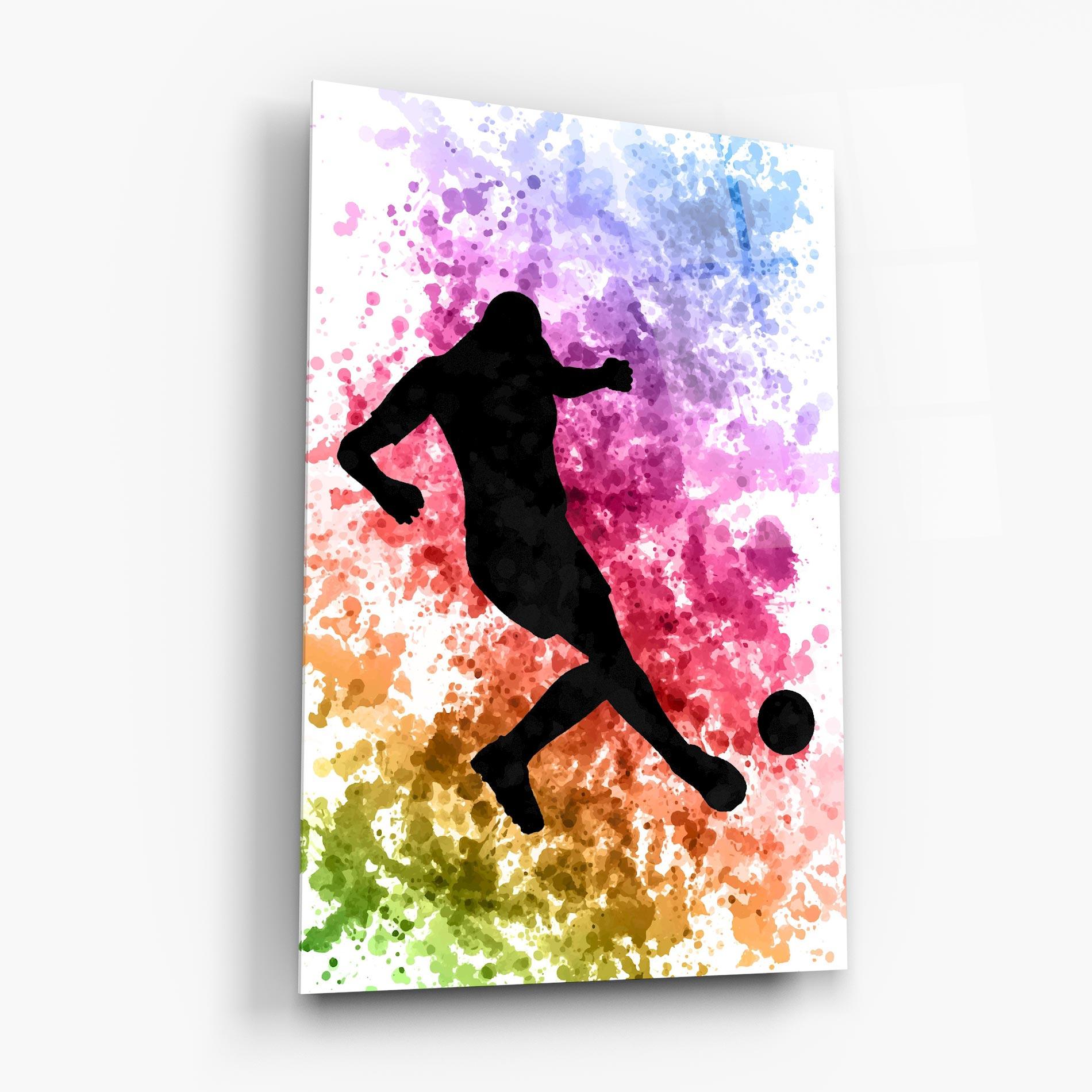 Стъклена картина Colorful Art Football mockup 6