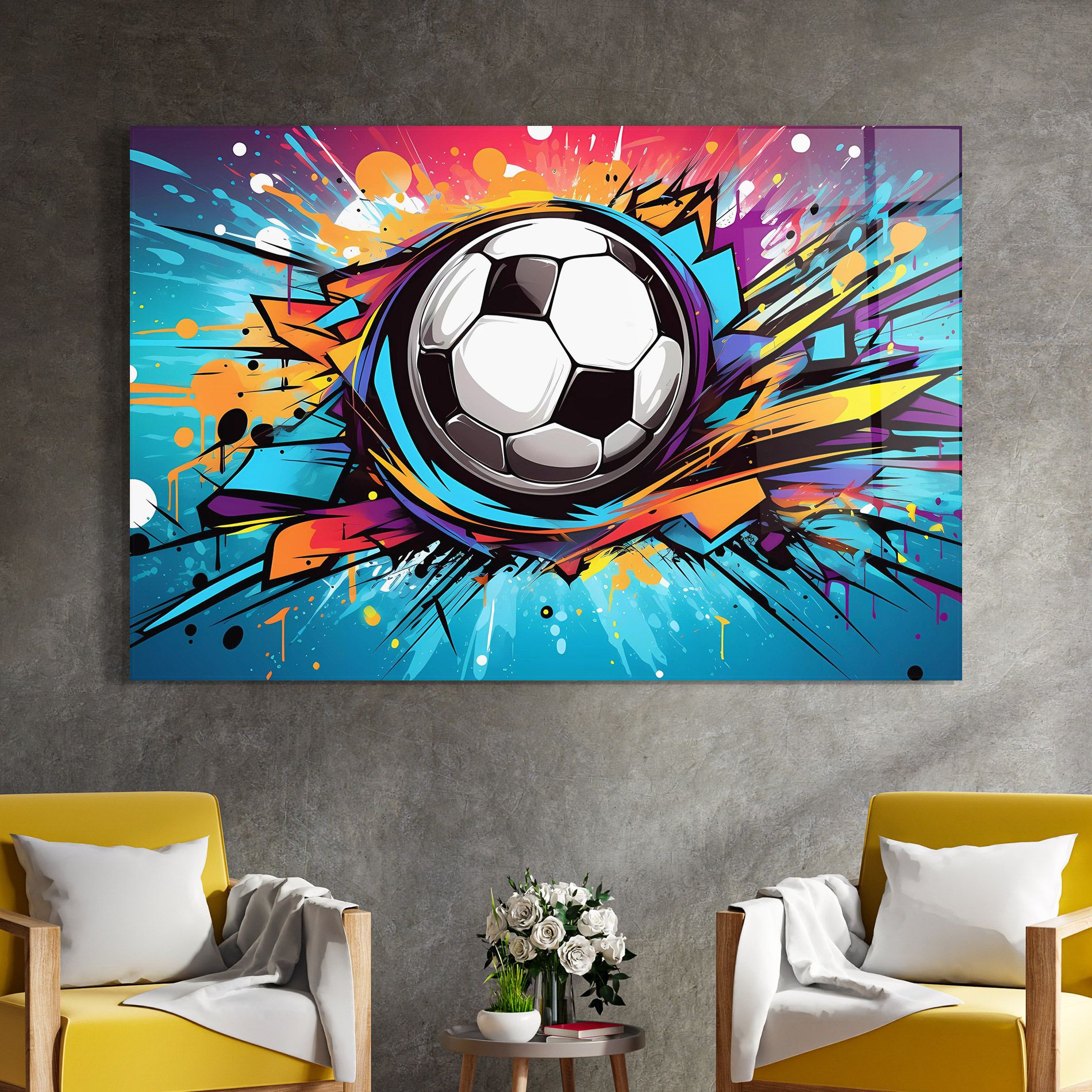 Graffiti Football Flight mockup 4