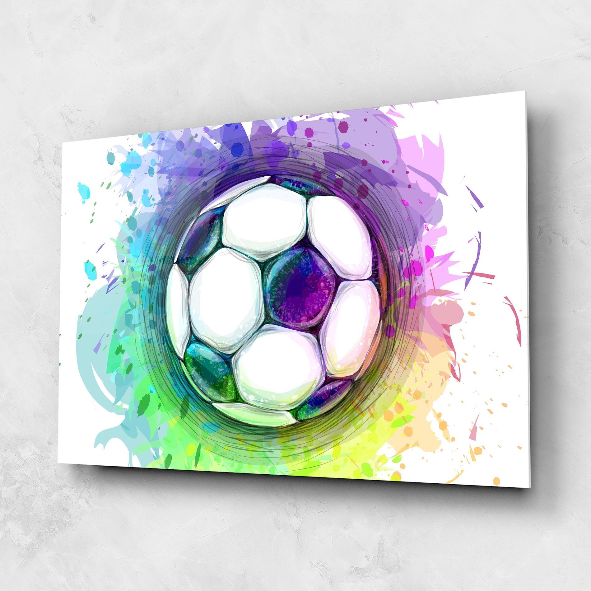 Стъклена картина Colorful Football mockup 1
