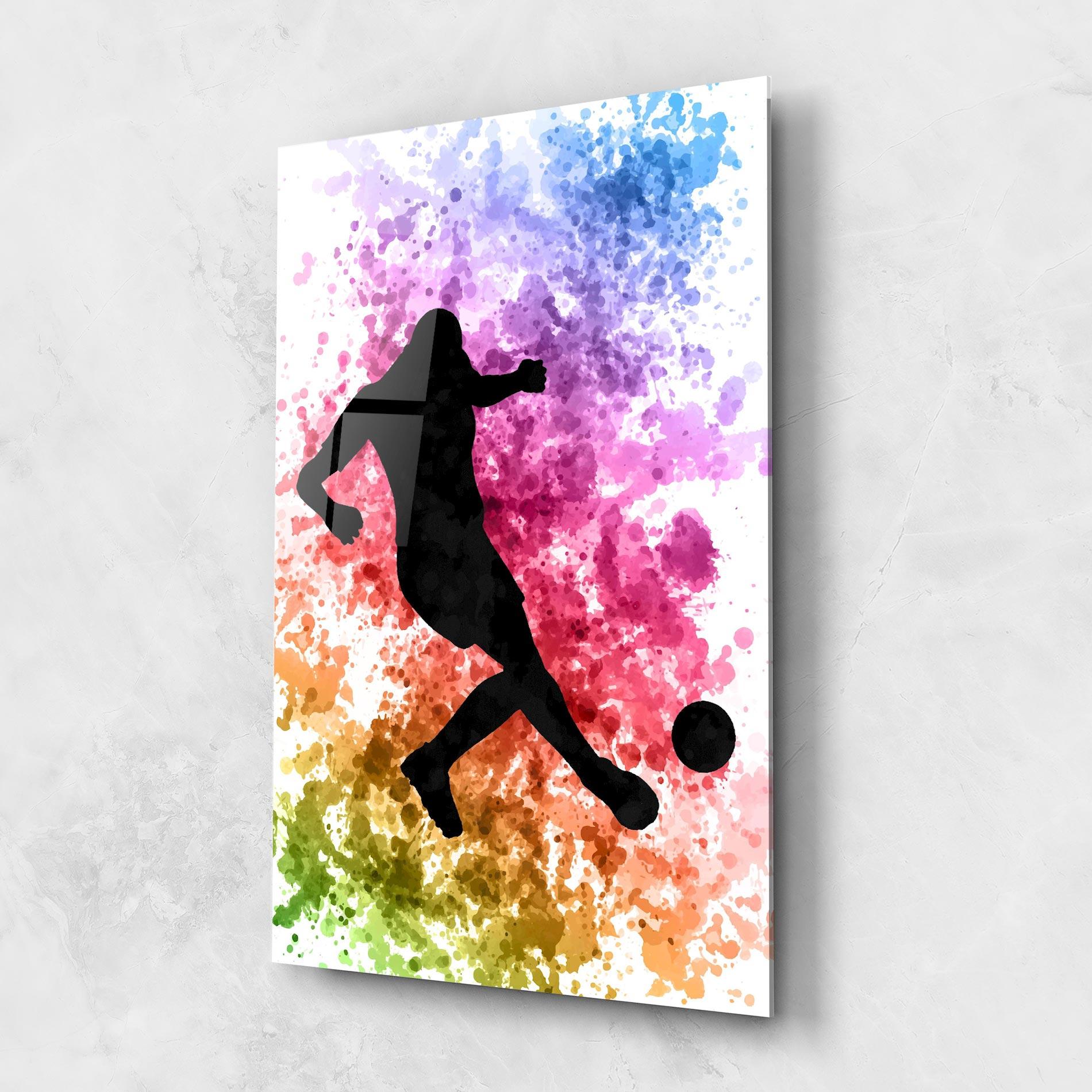 Стъклена картина Colorful Art Football mockup 1