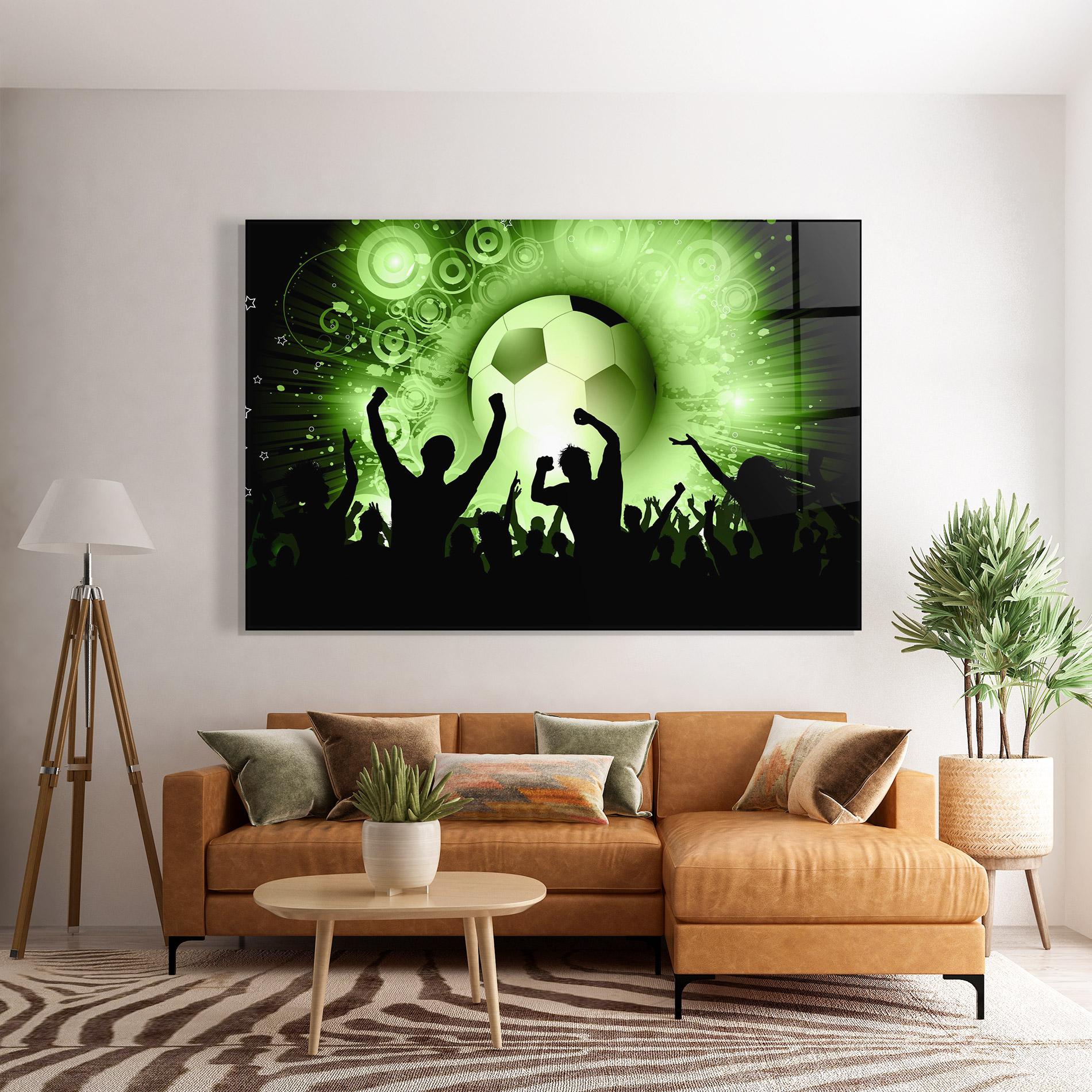 Стъклена картина Football Crowd mockup 7