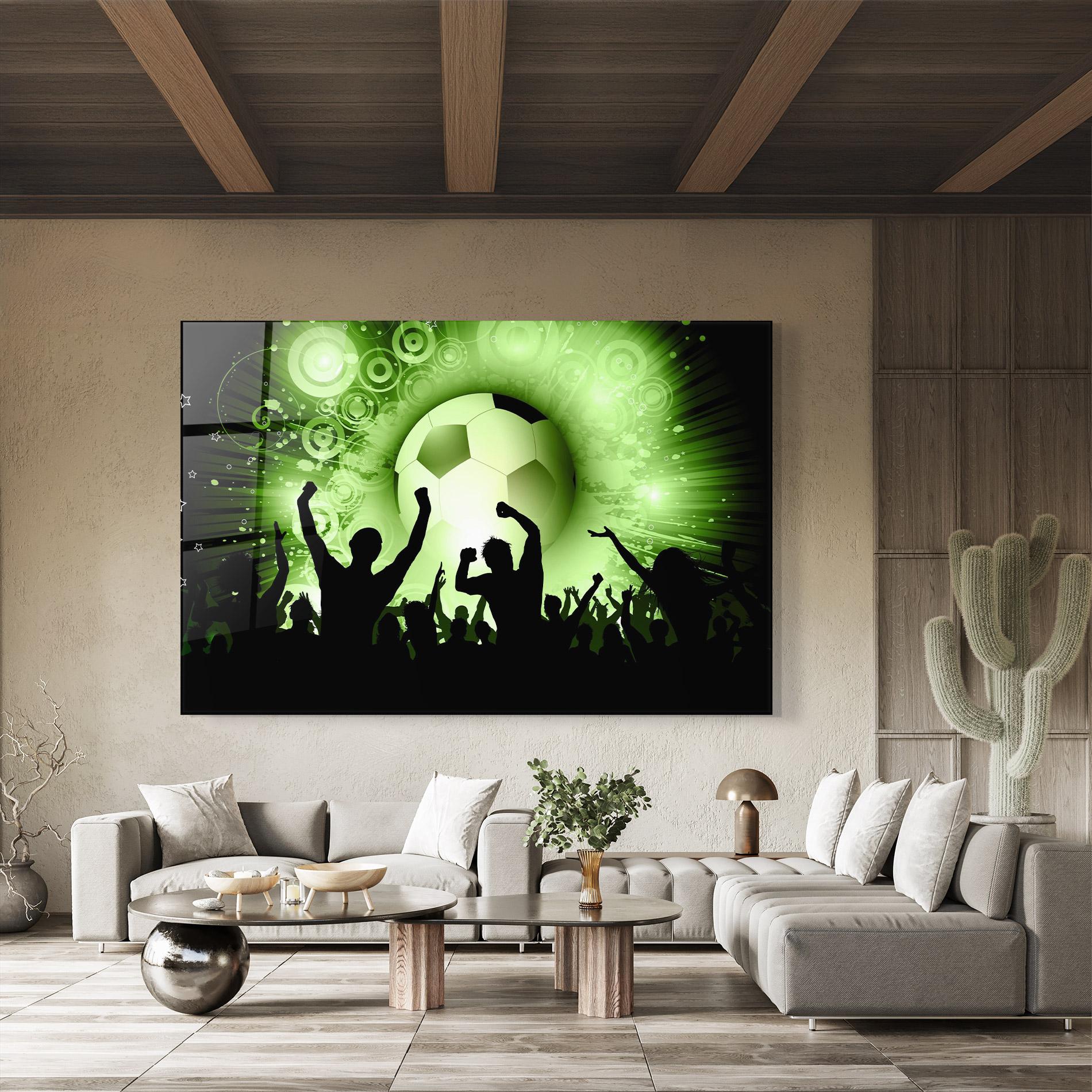 Стъклена картина Football Crowd mockup 8
