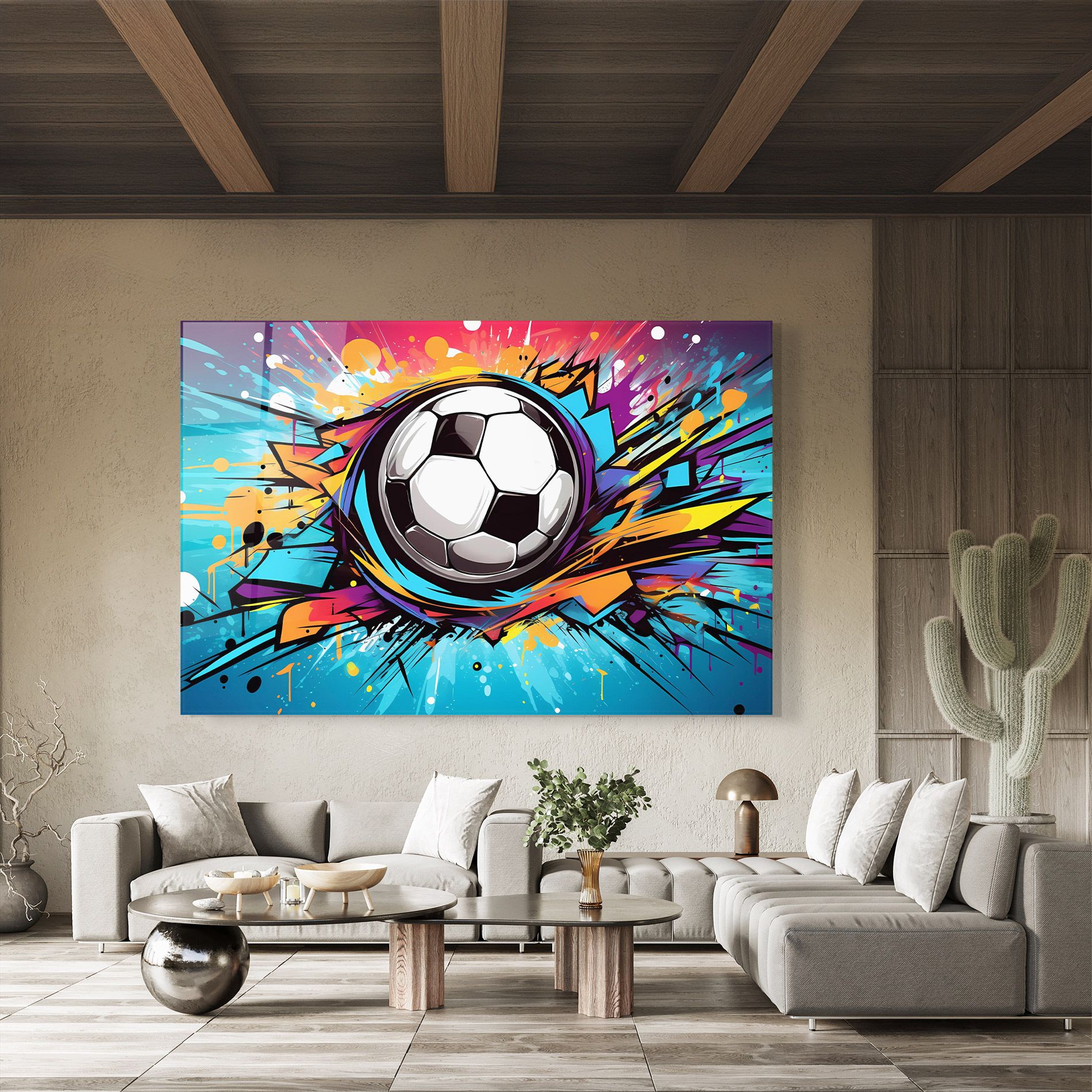 Graffiti Football Flight mockup 8