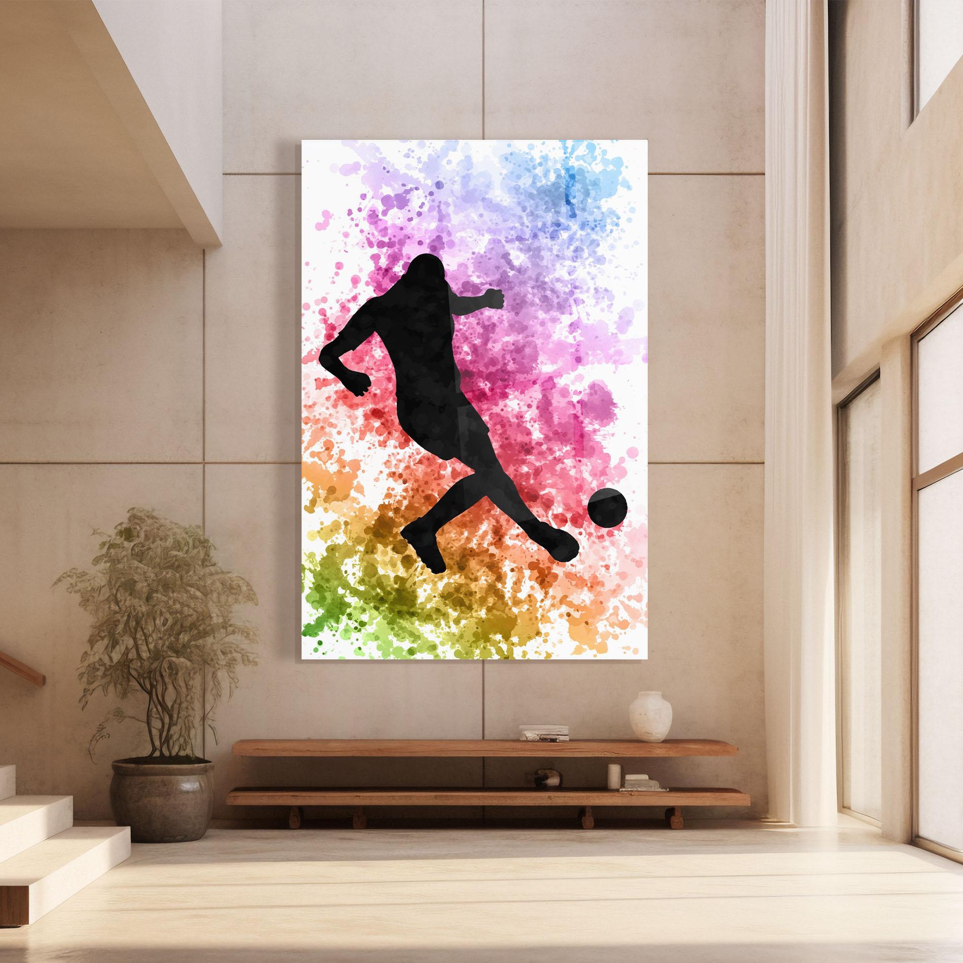 Стъклена картина Colorful Art Football mockup 8