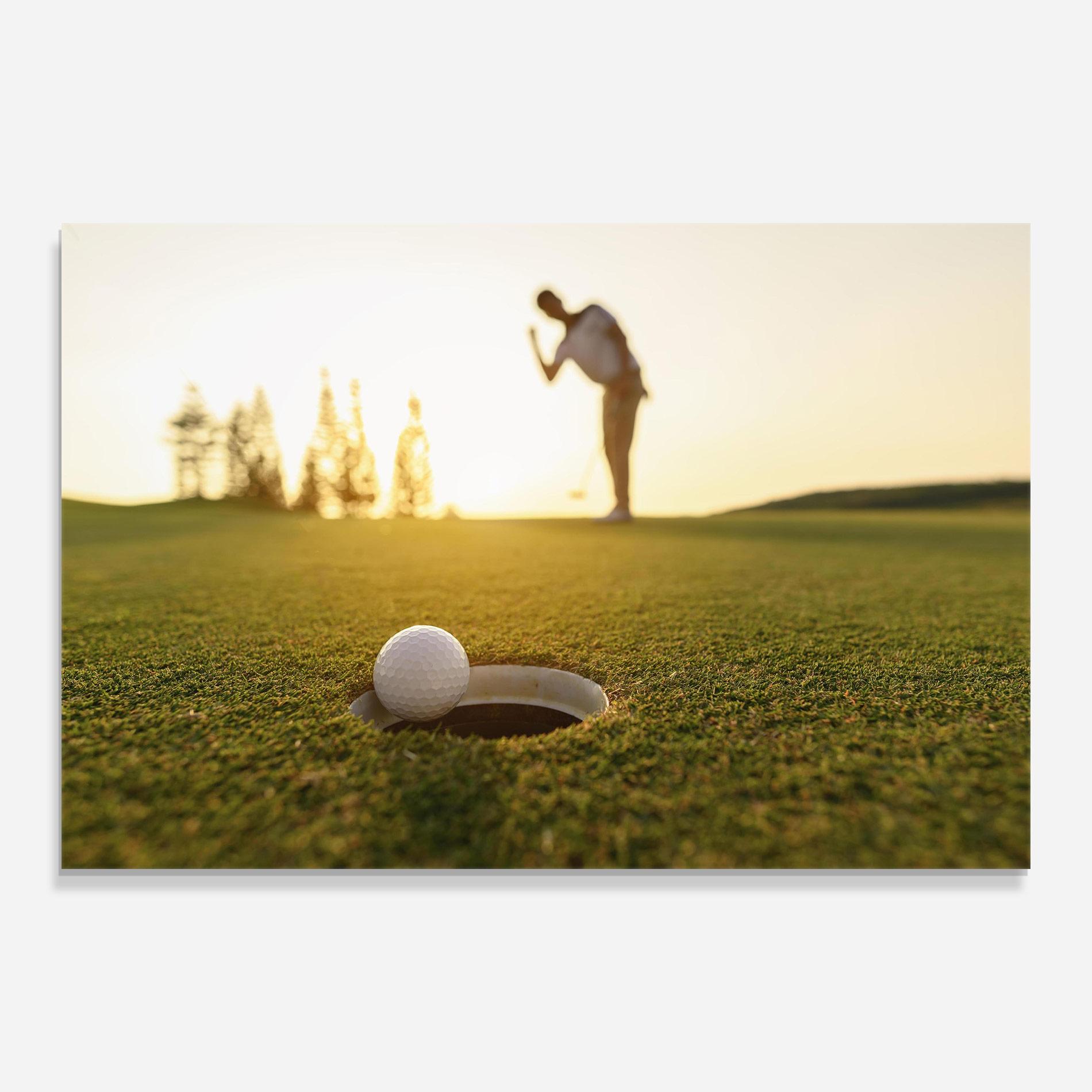 Стъклена картина Golfer Concept mockup 0