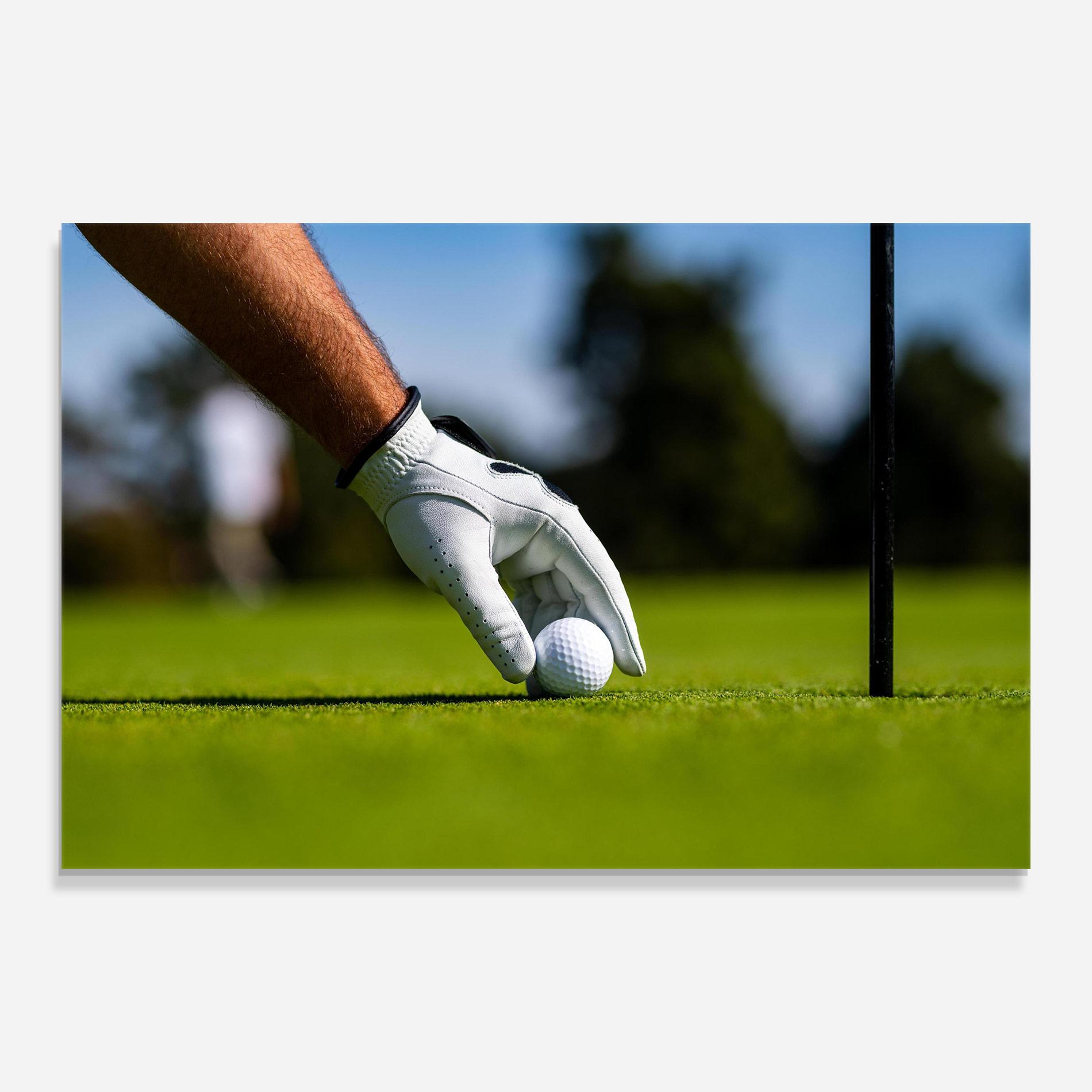 Стъклена картина Golfer Man mockup 0