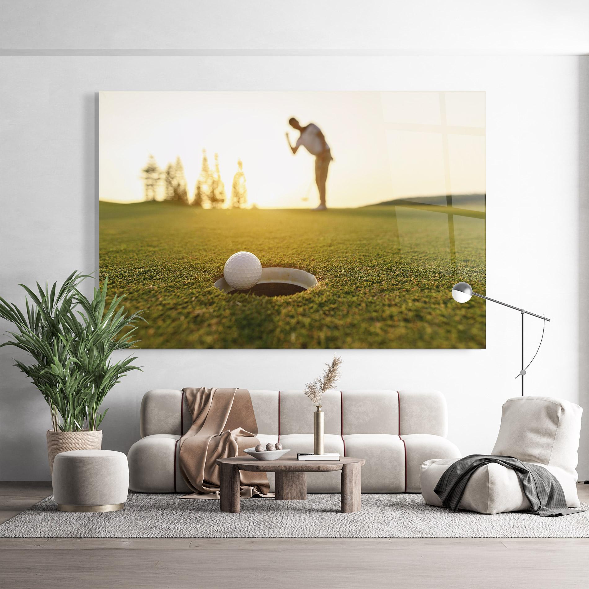 Стъклена картина Golfer Concept mockup 9