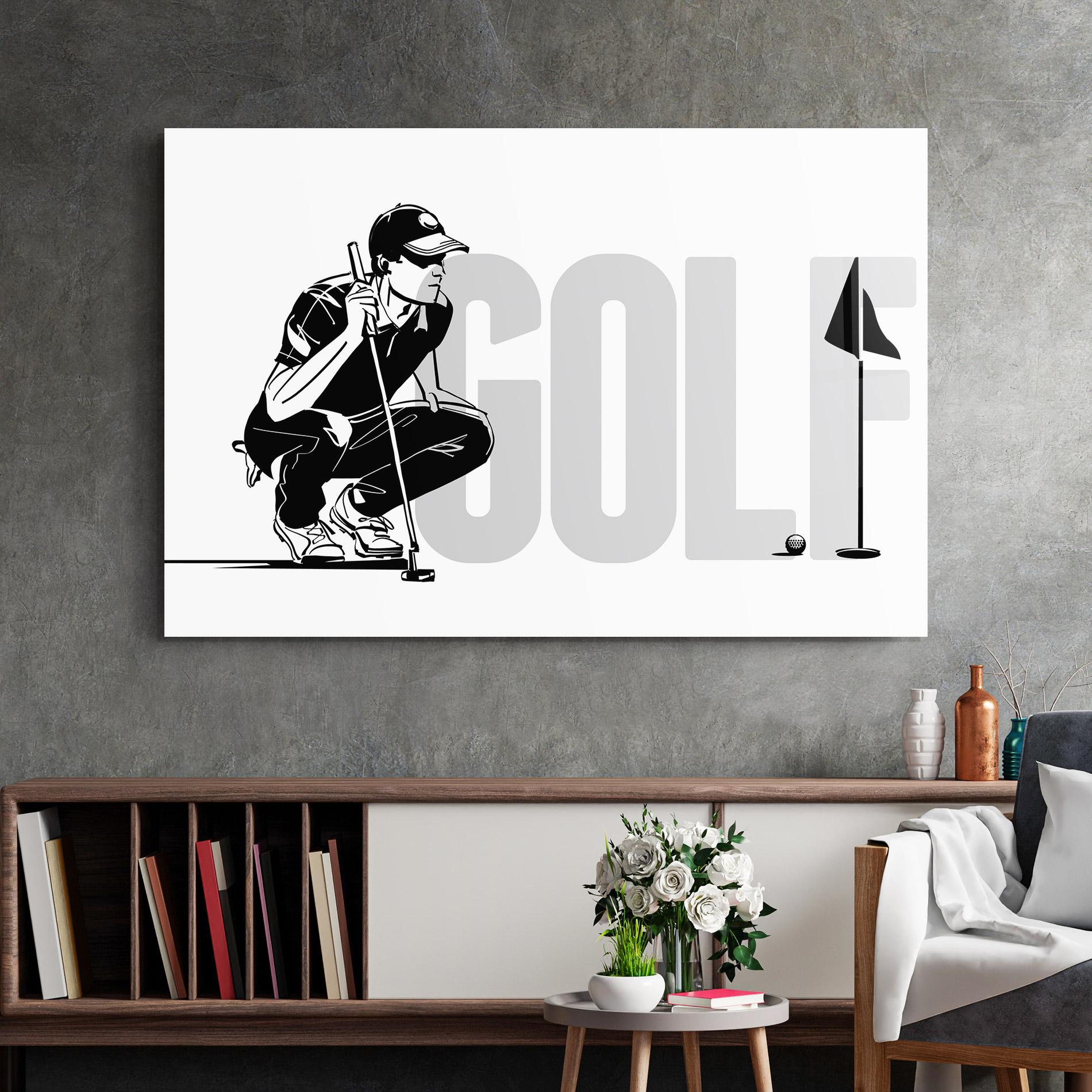 Стъклена картина Golf mockup 2