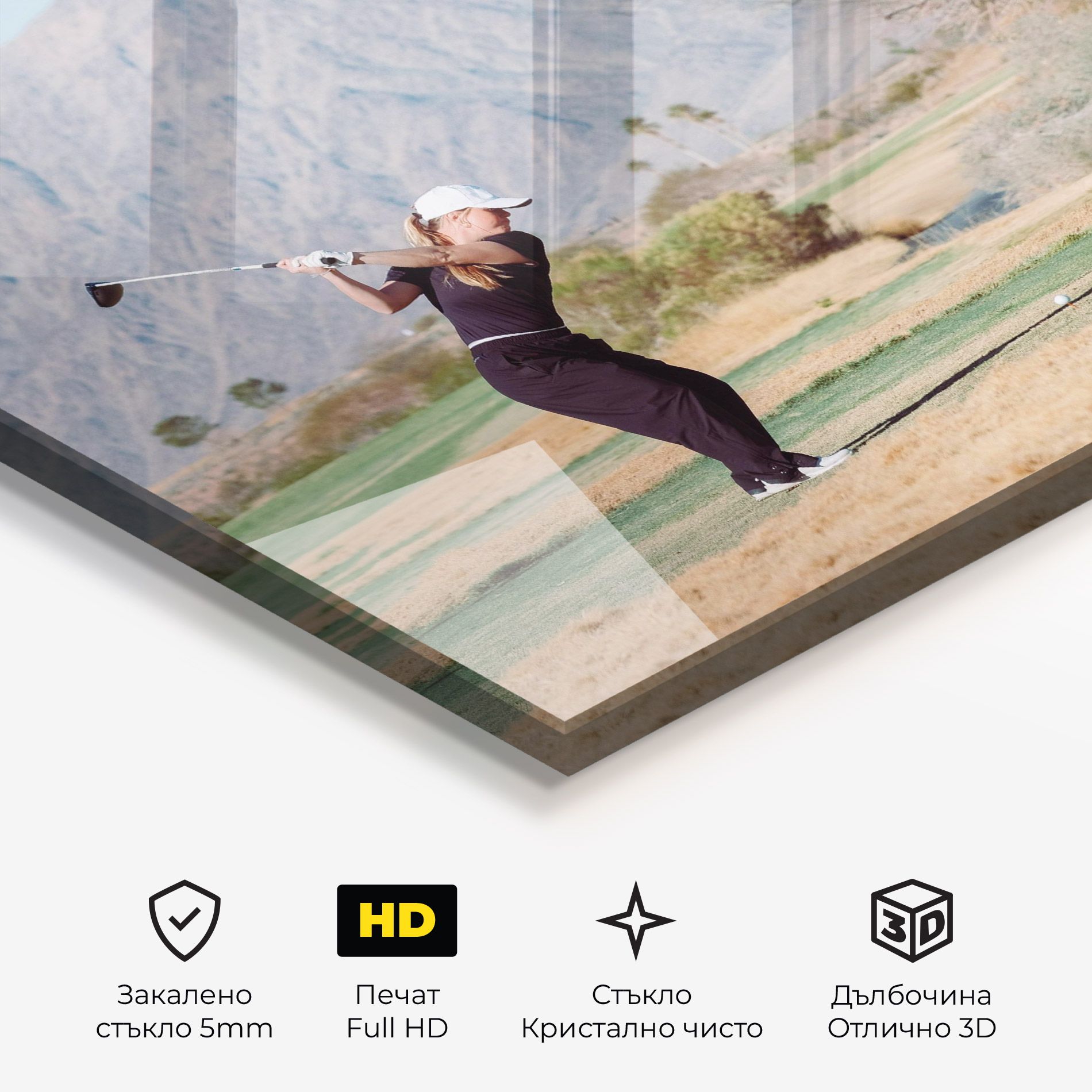 Golf Player Woman mockup 3