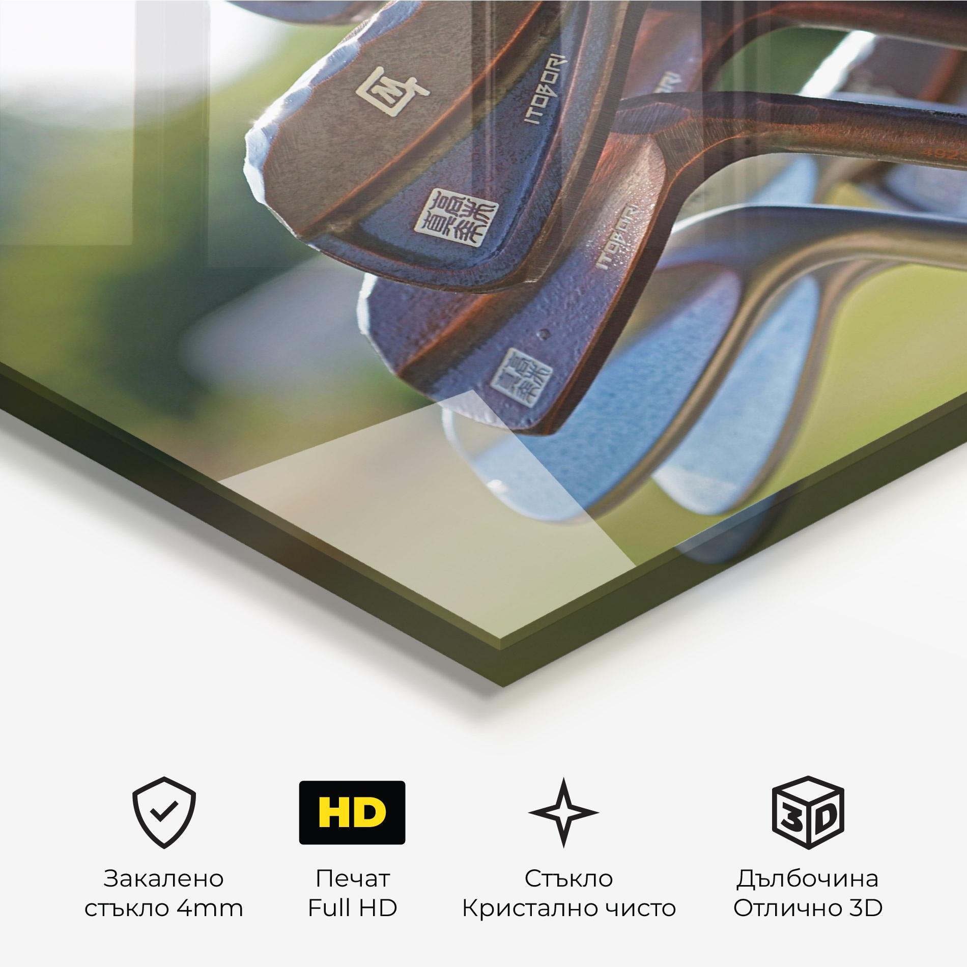Стъклена картина Brown Golf Club mockup 3