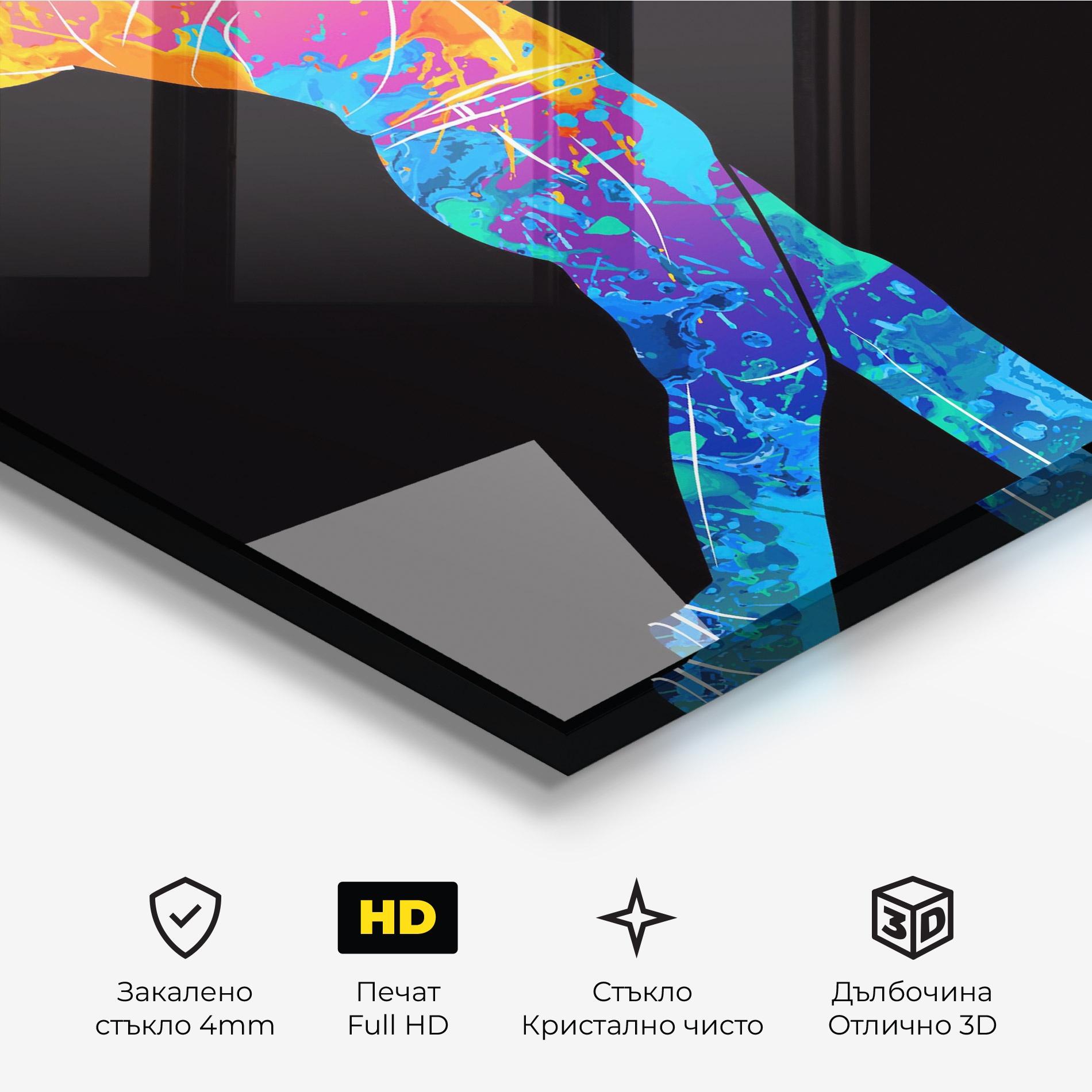 Стъклена картина Color Mix Golf mockup 3