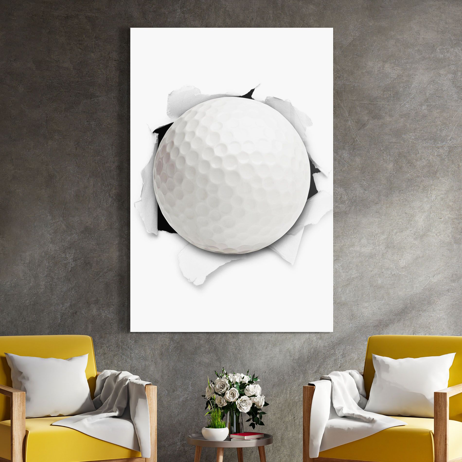 Golf Ball Bursting Hole mockup 4