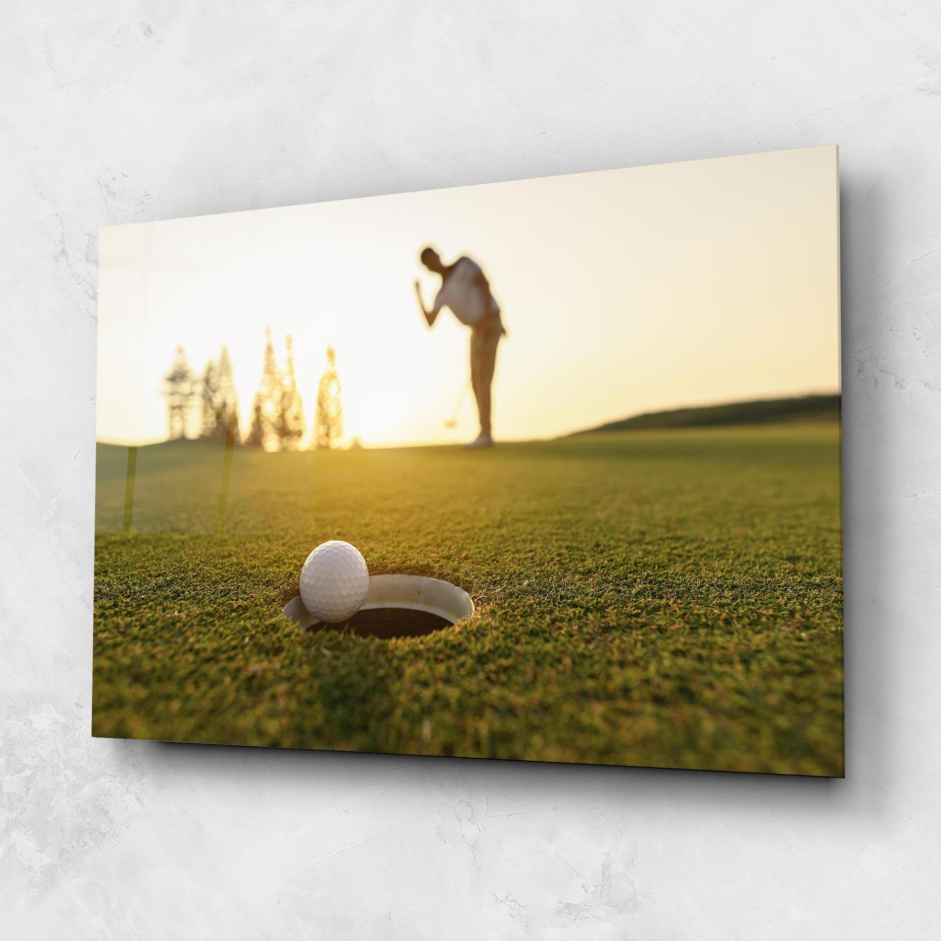 Стъклена картина Golfer Concept mockup 1