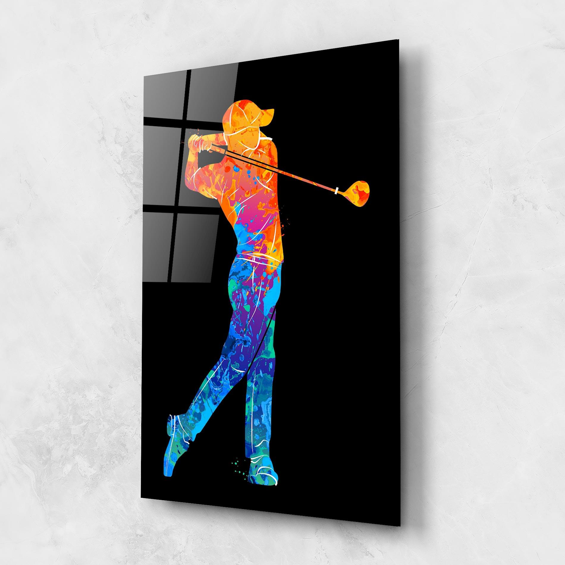 Стъклена картина Color Mix Golf mockup 1