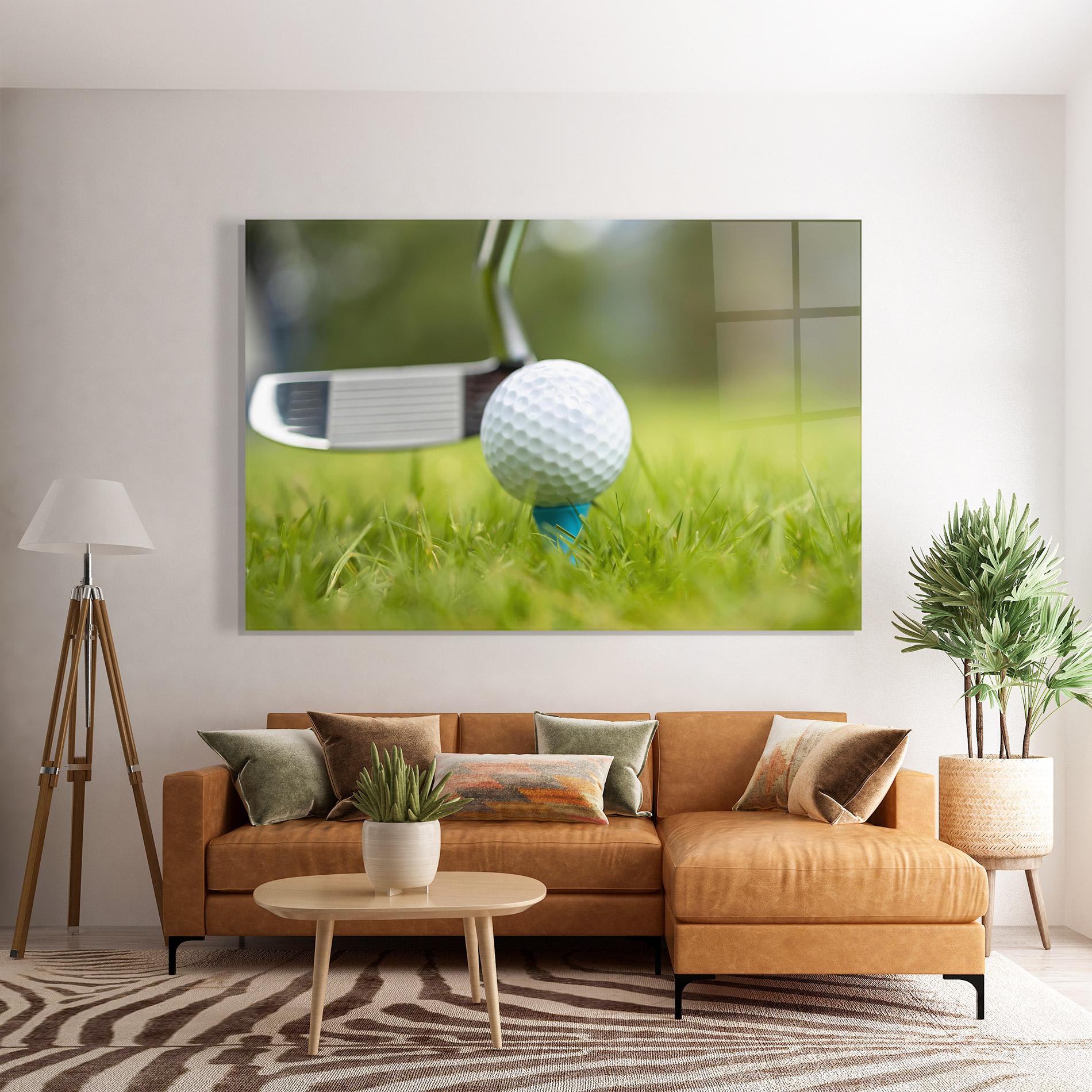 Стъклена картина Golf Ball Tee mockup 7