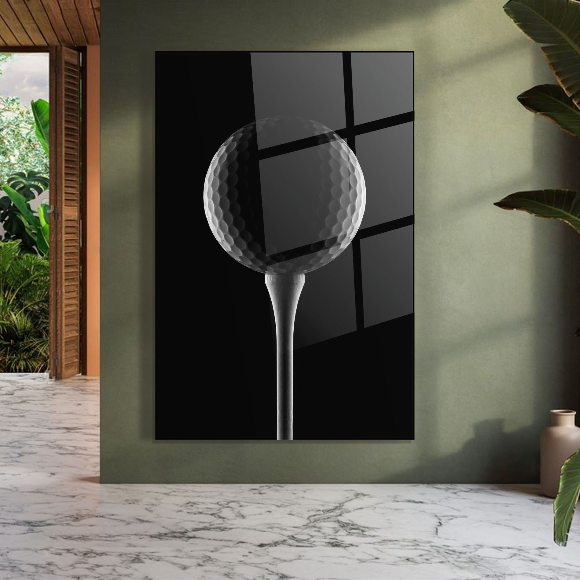 Golf Ball Black mockup 7
