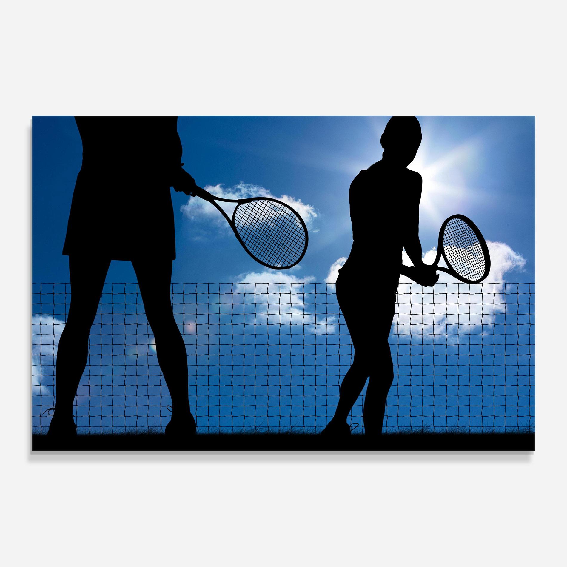 Стъклена картина Blue Sky Tennis mockup 0
