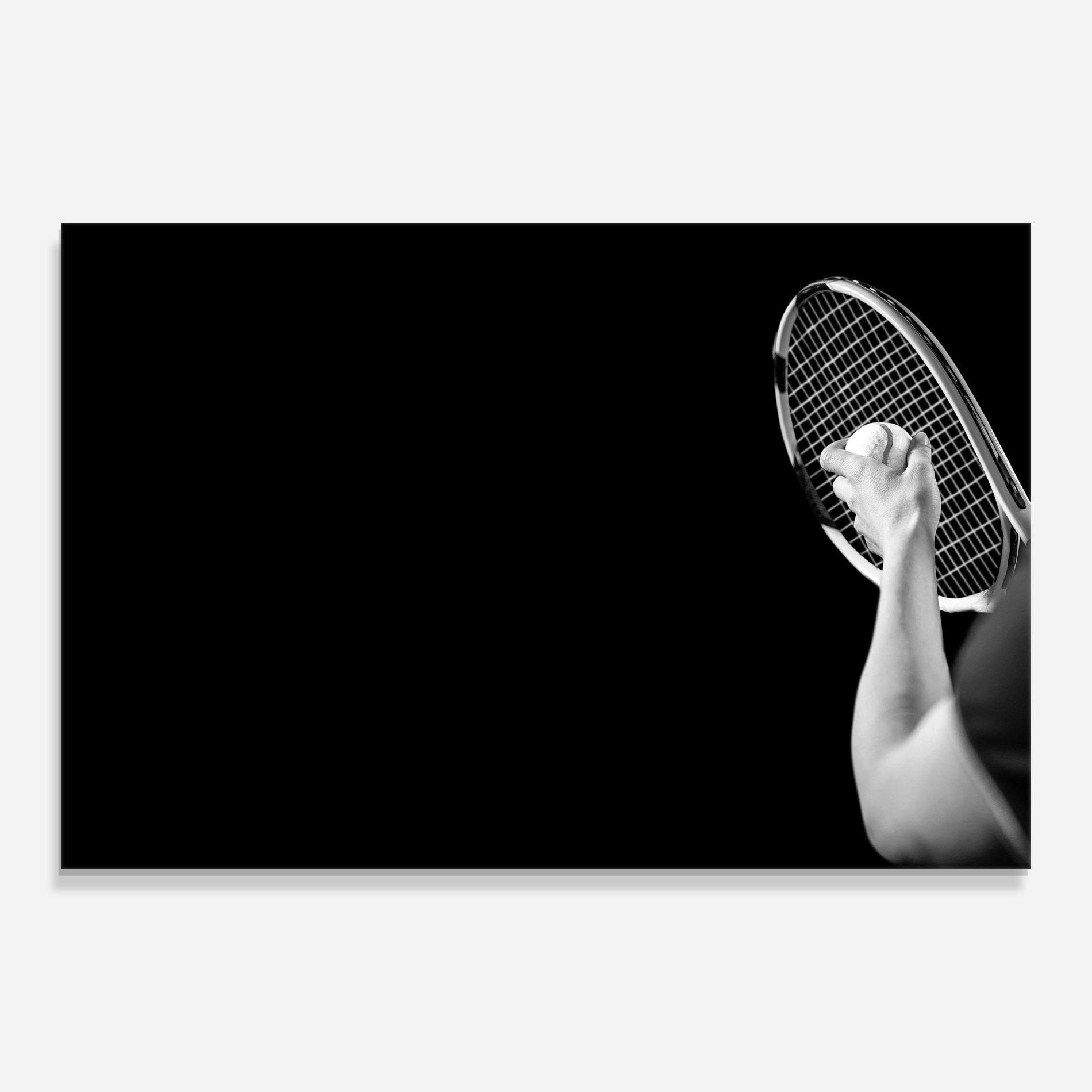 Grey Tennis Racket mockup 0
