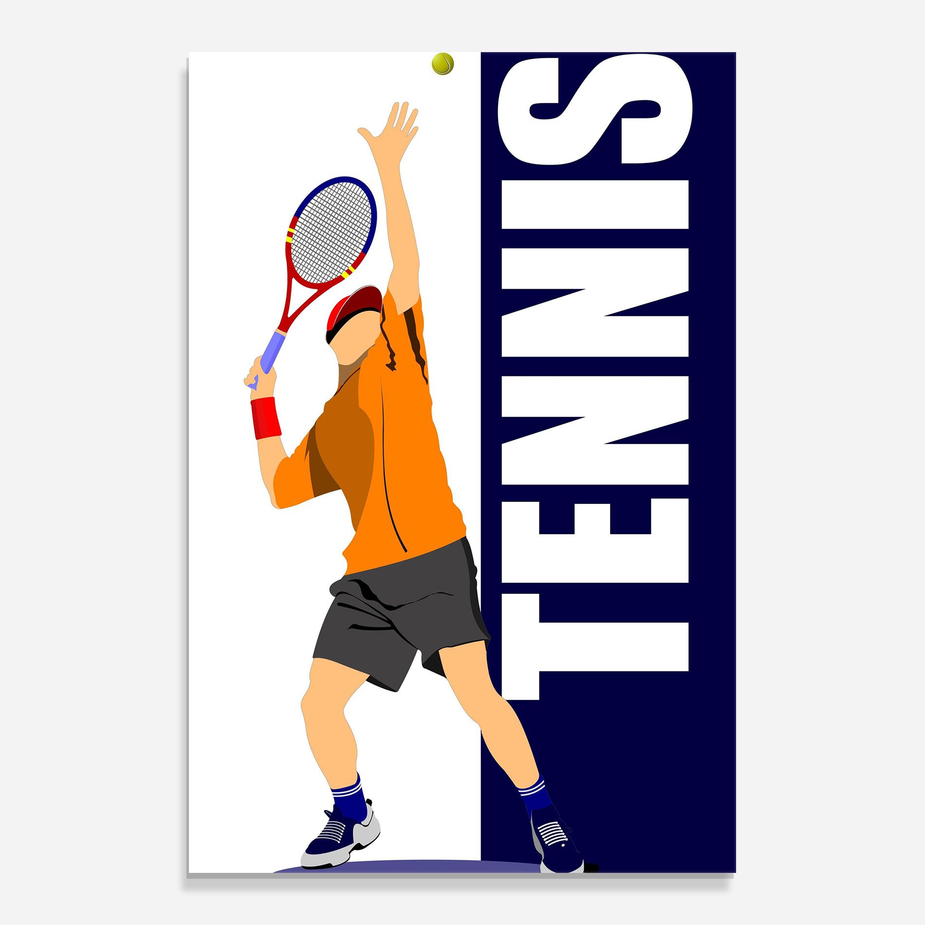 Orange Tennis Player mockup 0