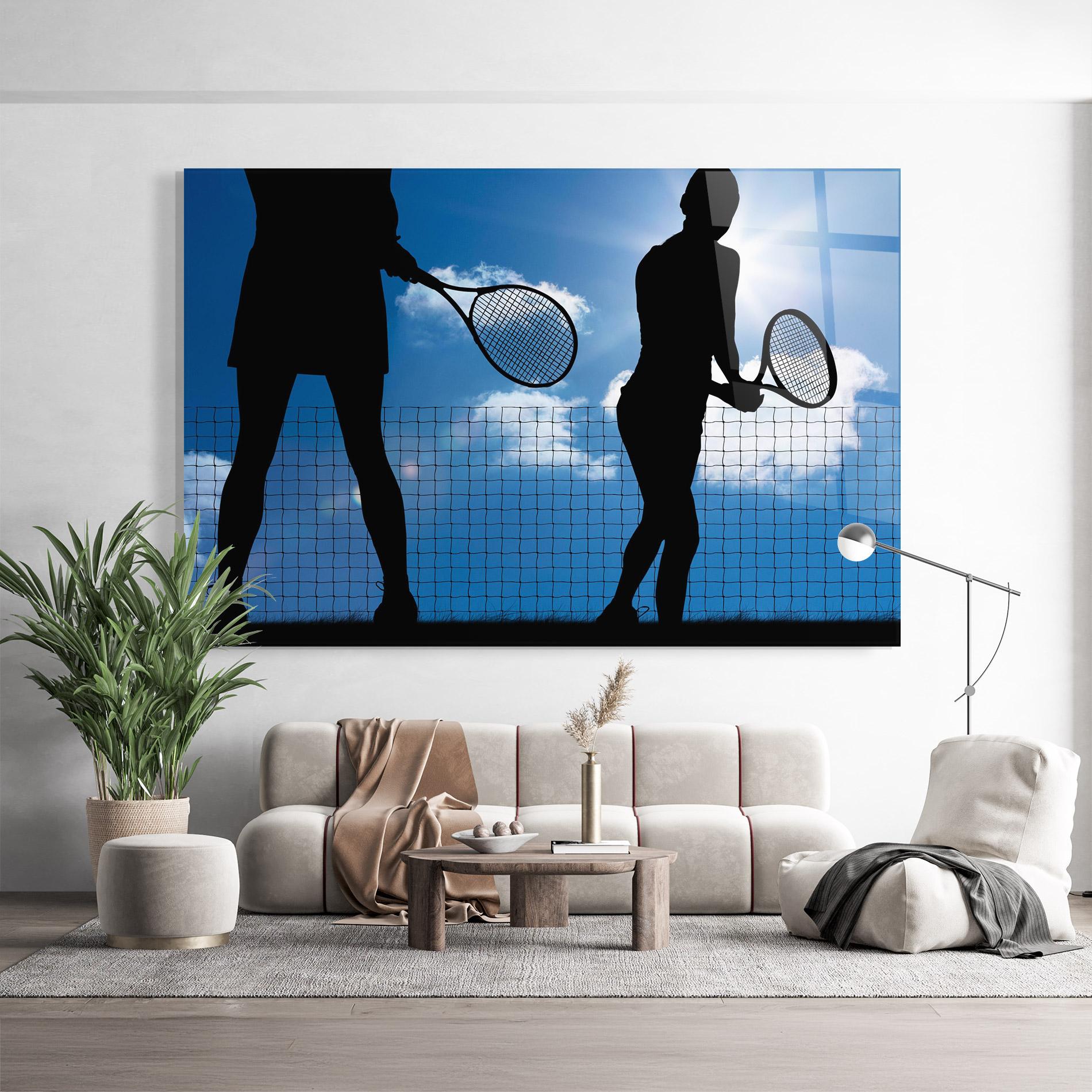 Стъклена картина Blue Sky Tennis mockup 9