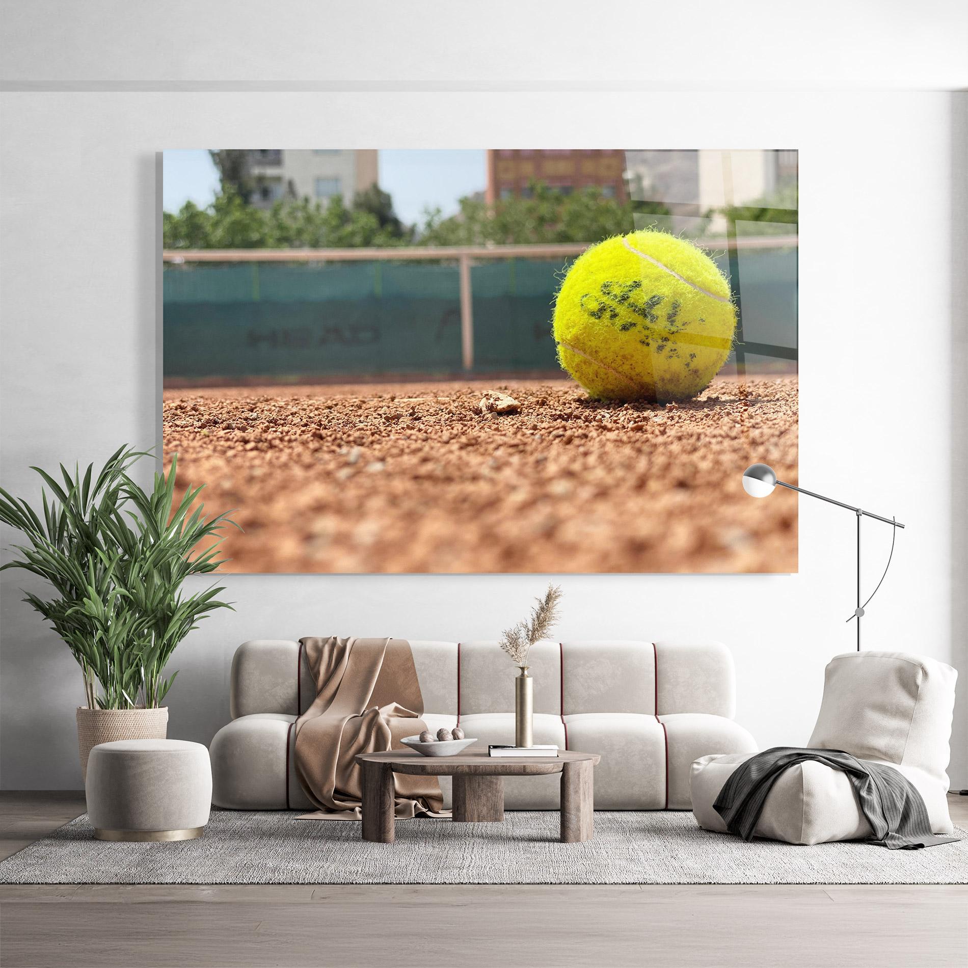 Стъклена картина Lost Tennis Ball mockup 9