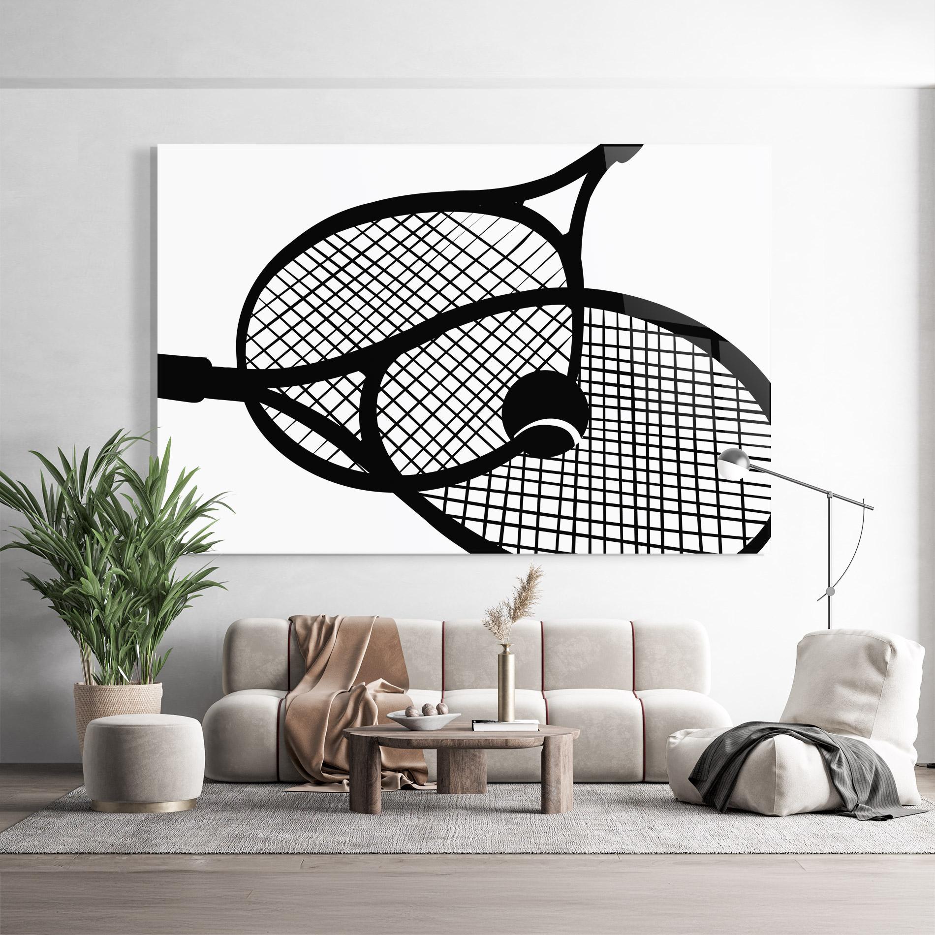 Стъклена картина Tennis Ball Line mockup 9