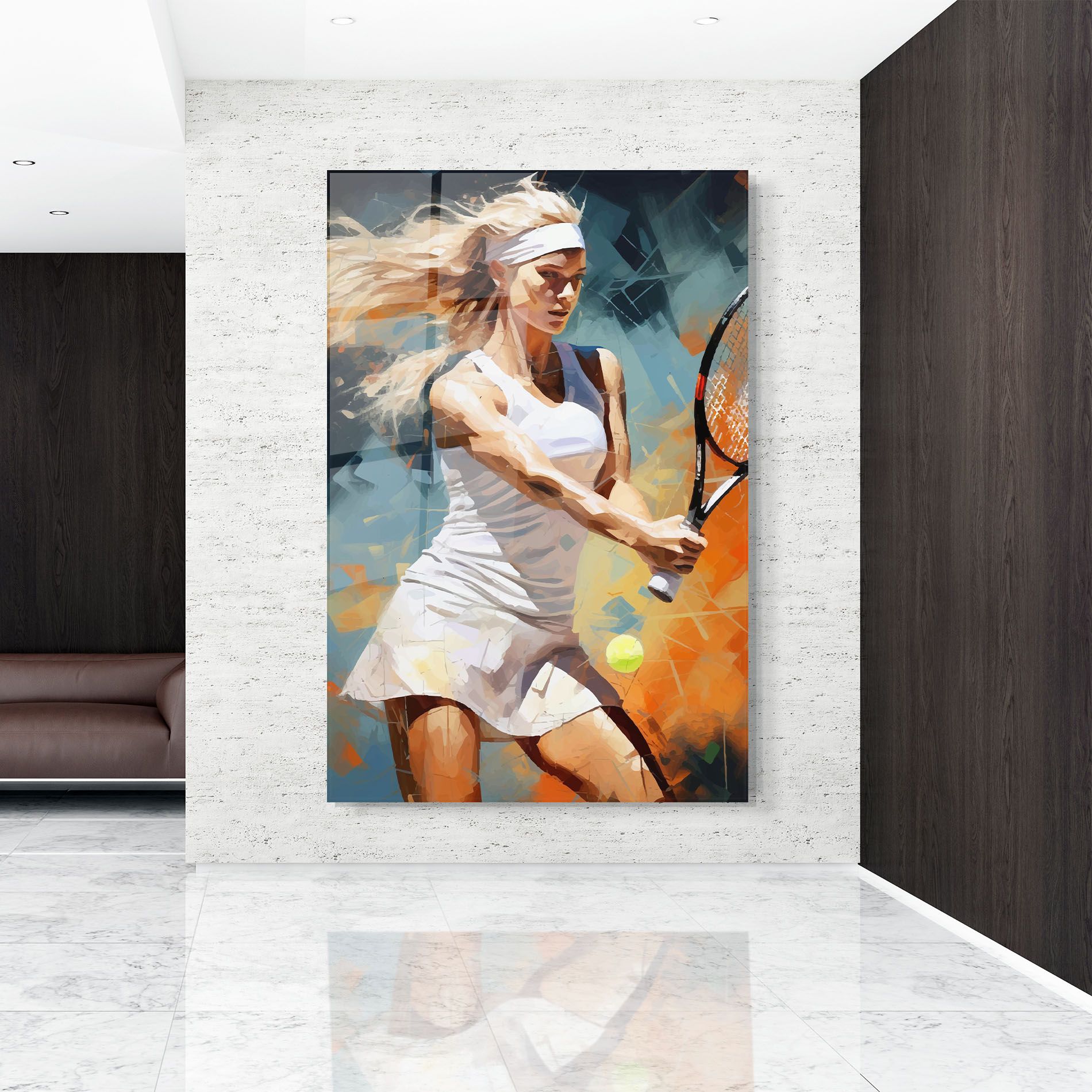Blonde Tennis Girl mockup 9