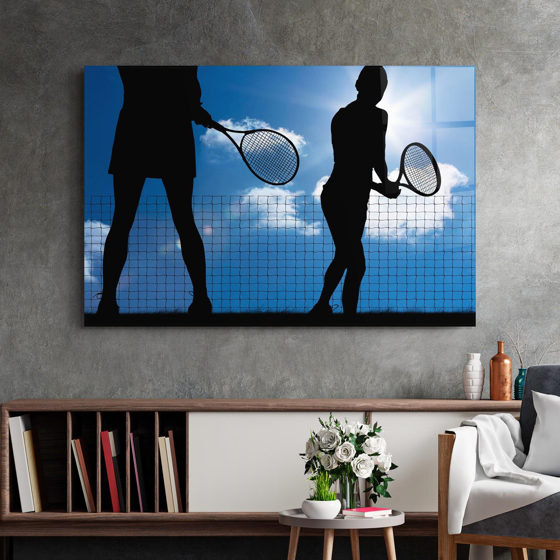 Стъклена картина Blue Sky Tennis mockup 2
