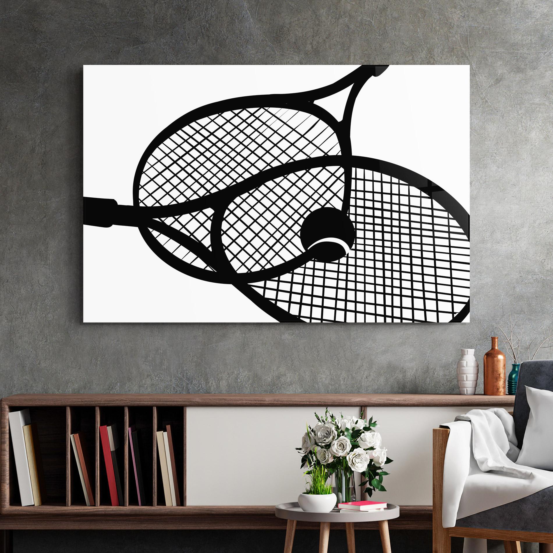 Стъклена картина Tennis Ball Line mockup 2