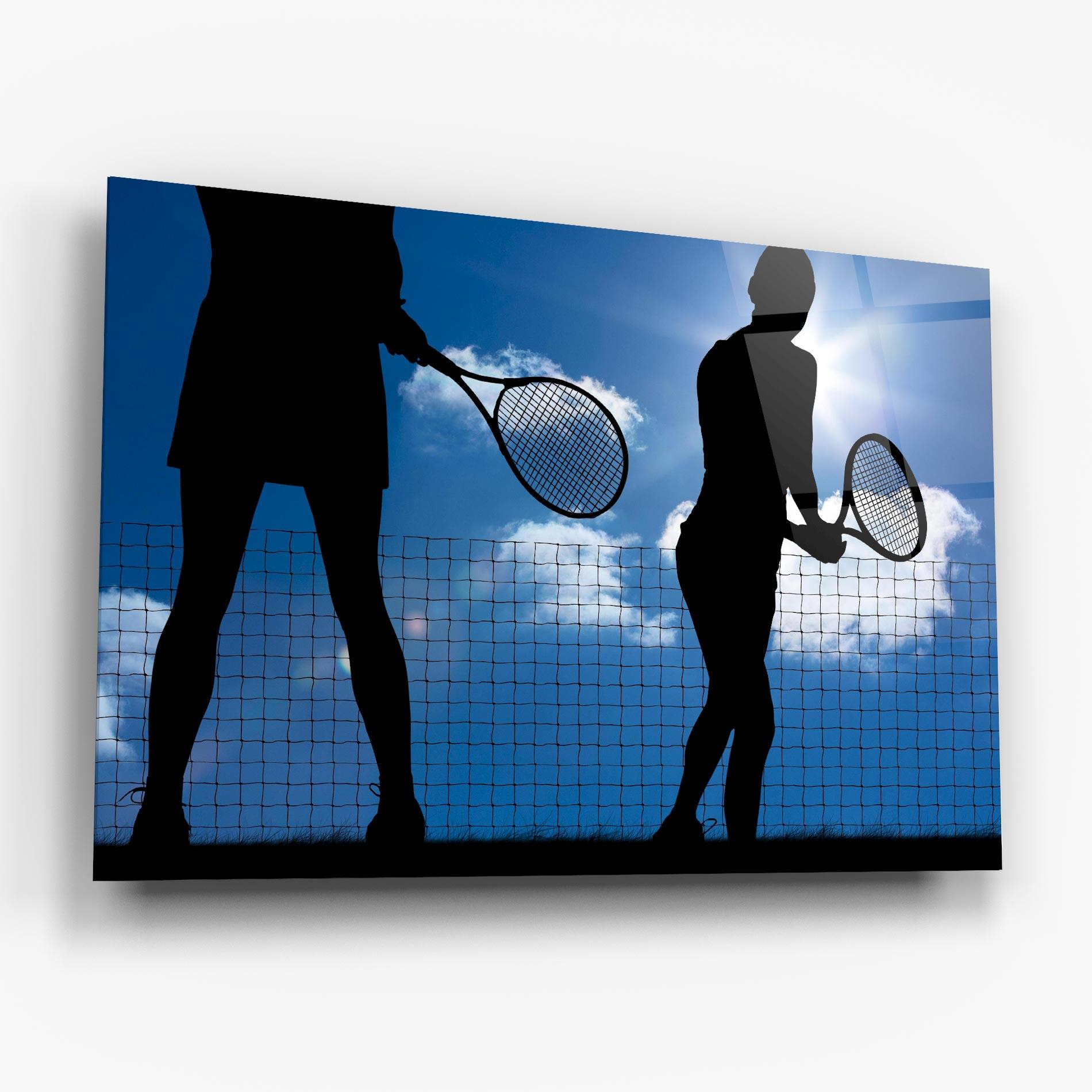 Стъклена картина Blue Sky Tennis mockup 6