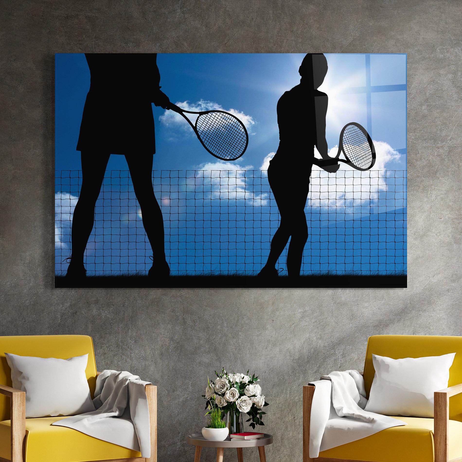 Стъклена картина Blue Sky Tennis mockup 4