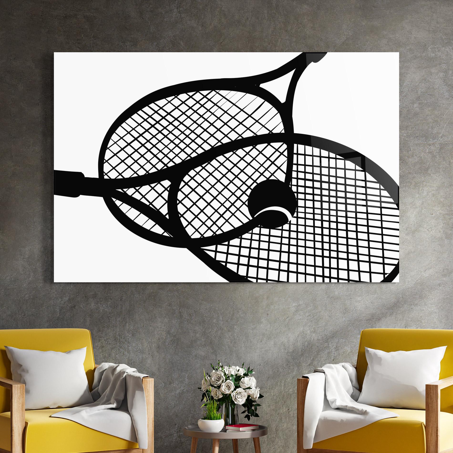 Стъклена картина Tennis Ball Line mockup 4