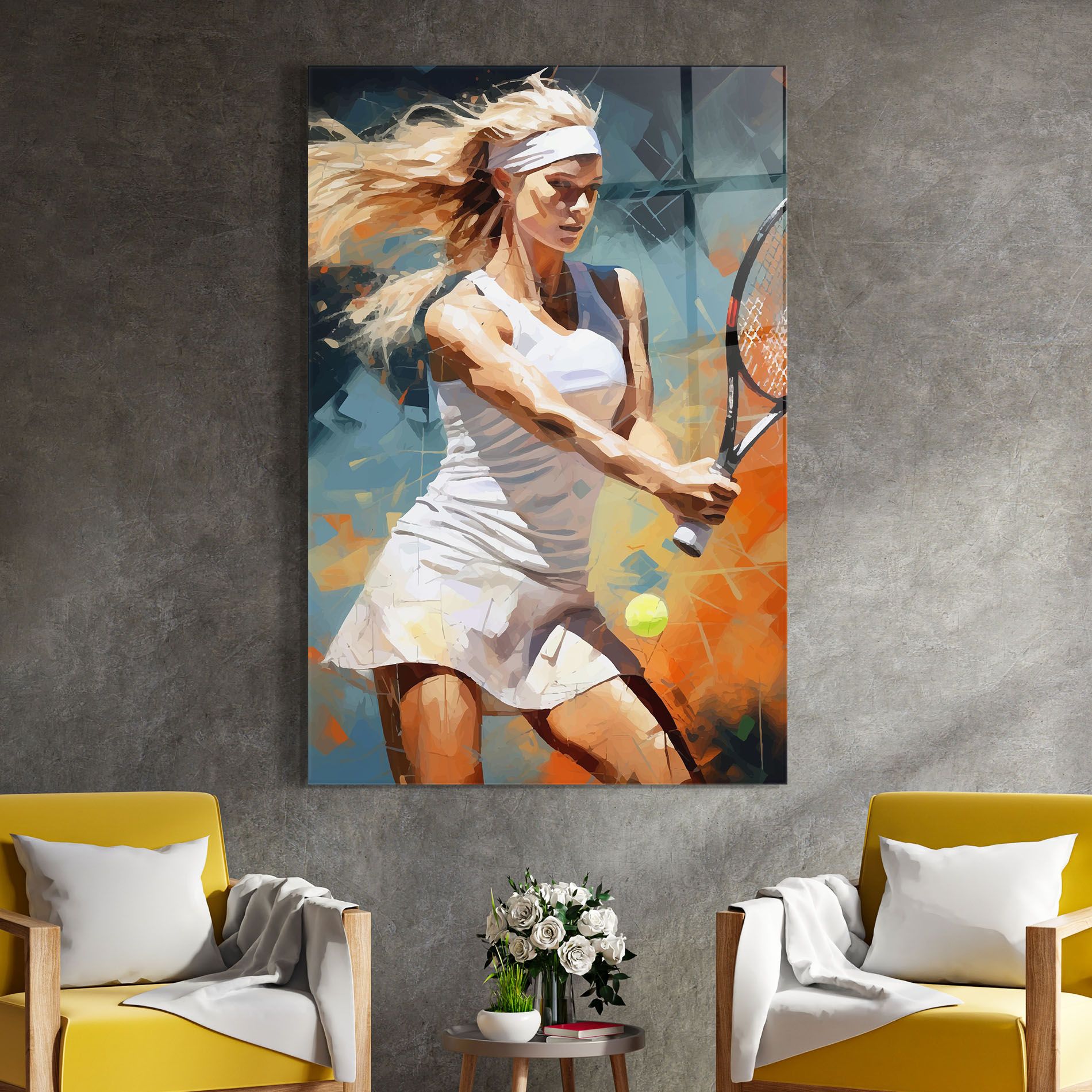 Blonde Tennis Girl mockup 4