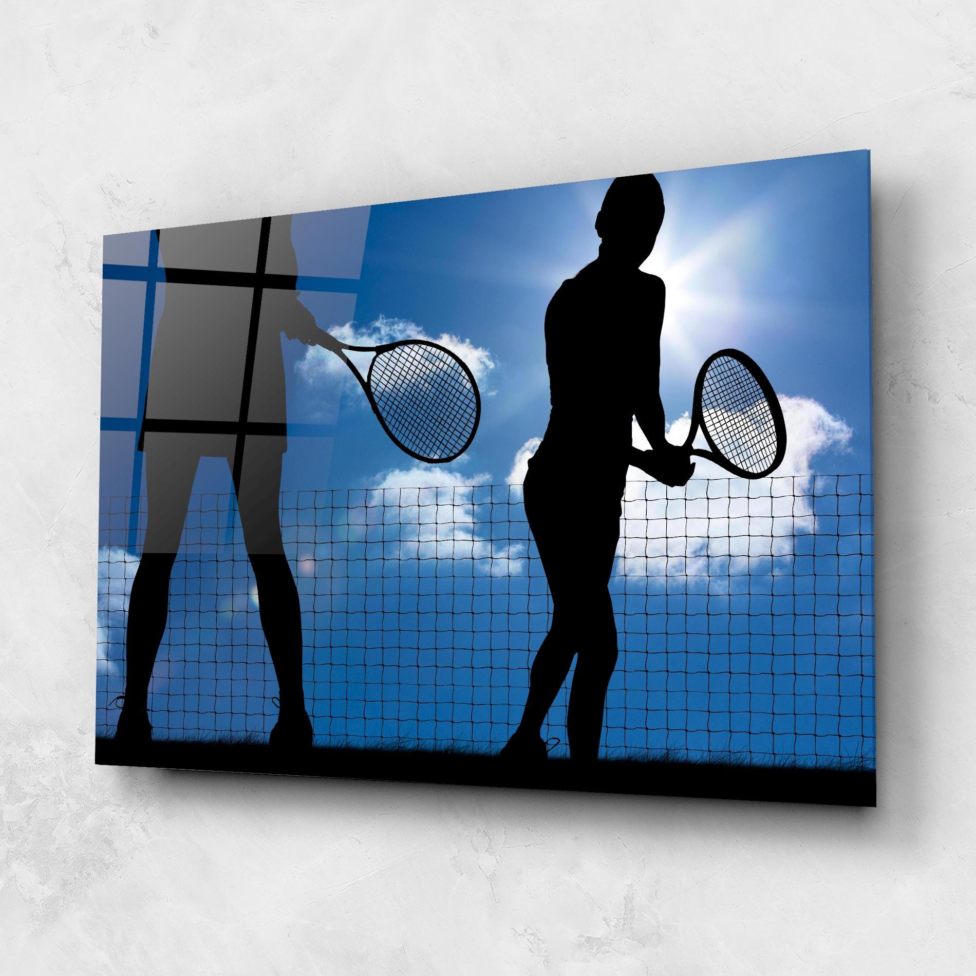 Стъклена картина Blue Sky Tennis mockup 1