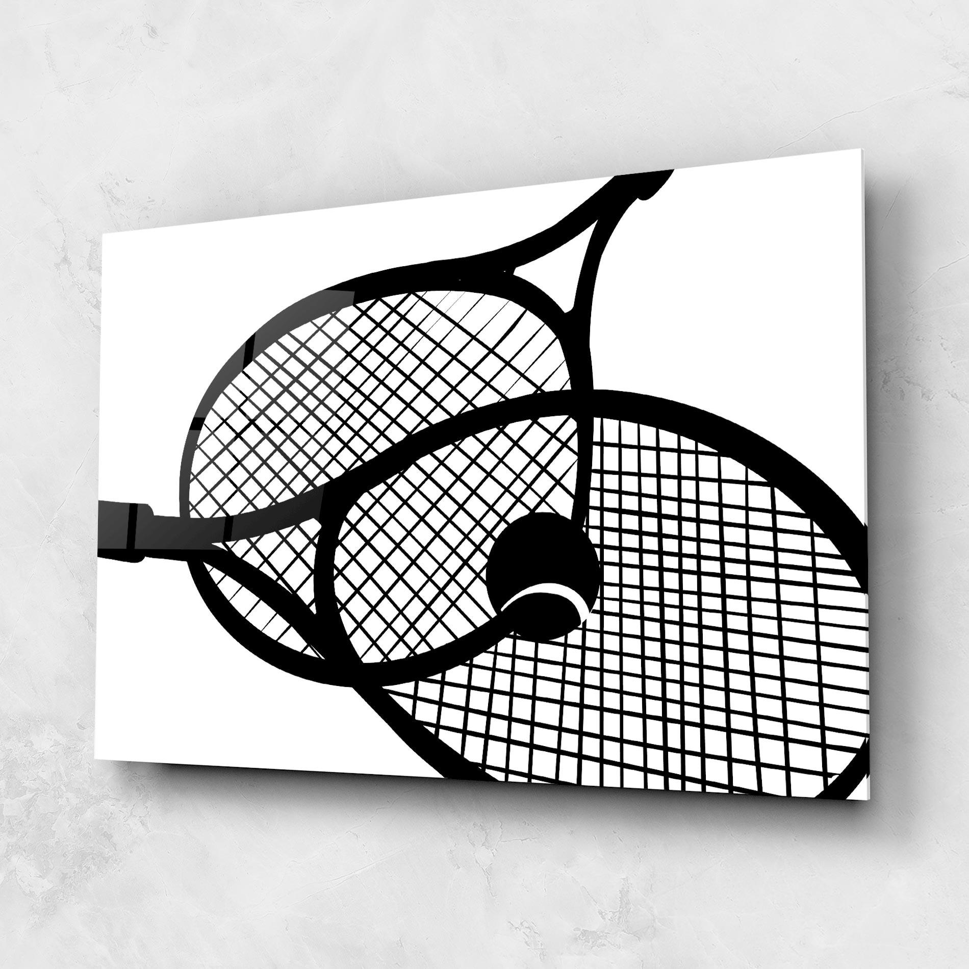 Стъклена картина Tennis Ball Line mockup 1
