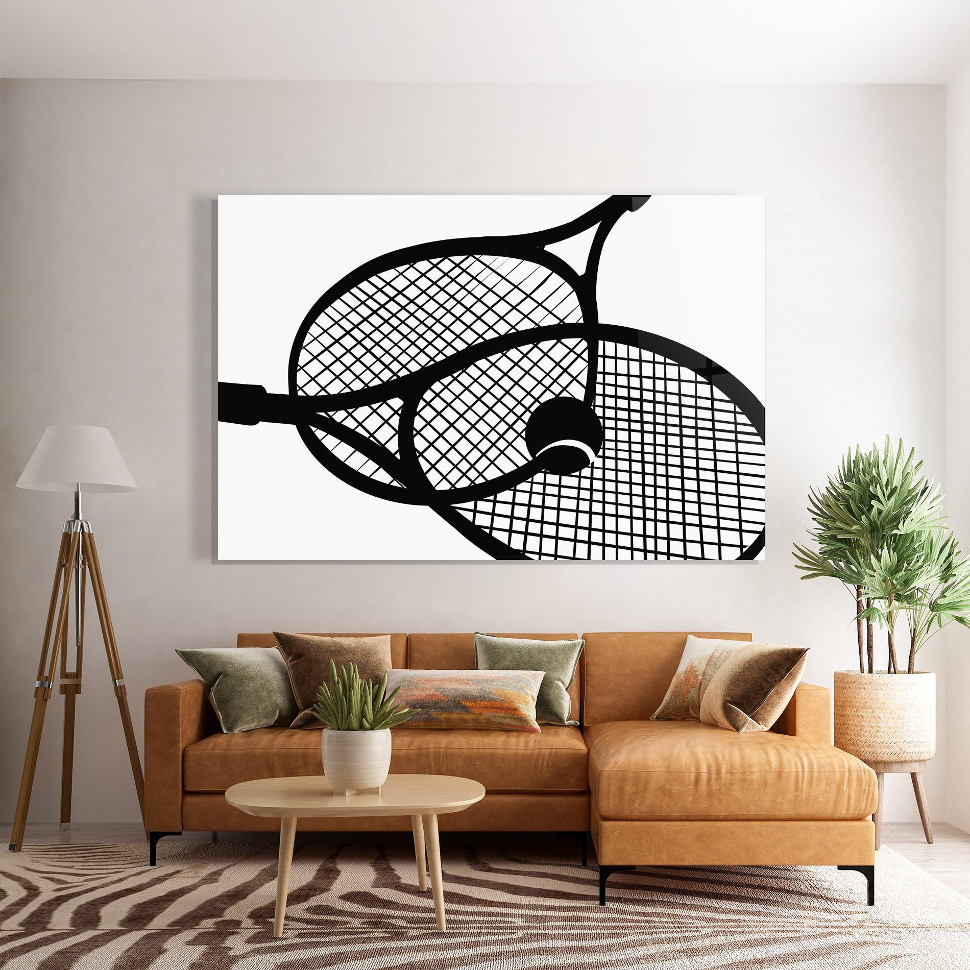 Стъклена картина Tennis Ball Line mockup 7