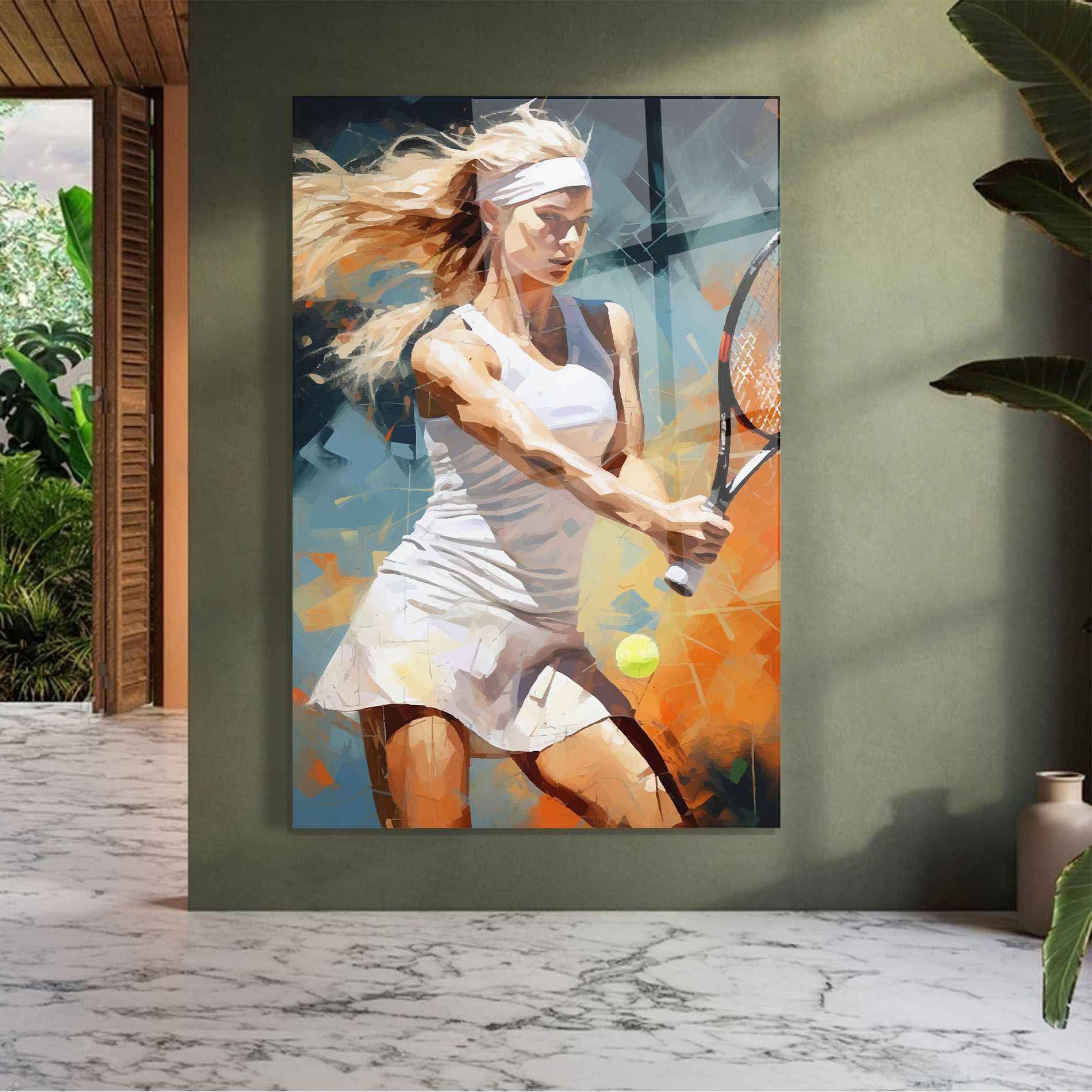 Blonde Tennis Girl mockup 7