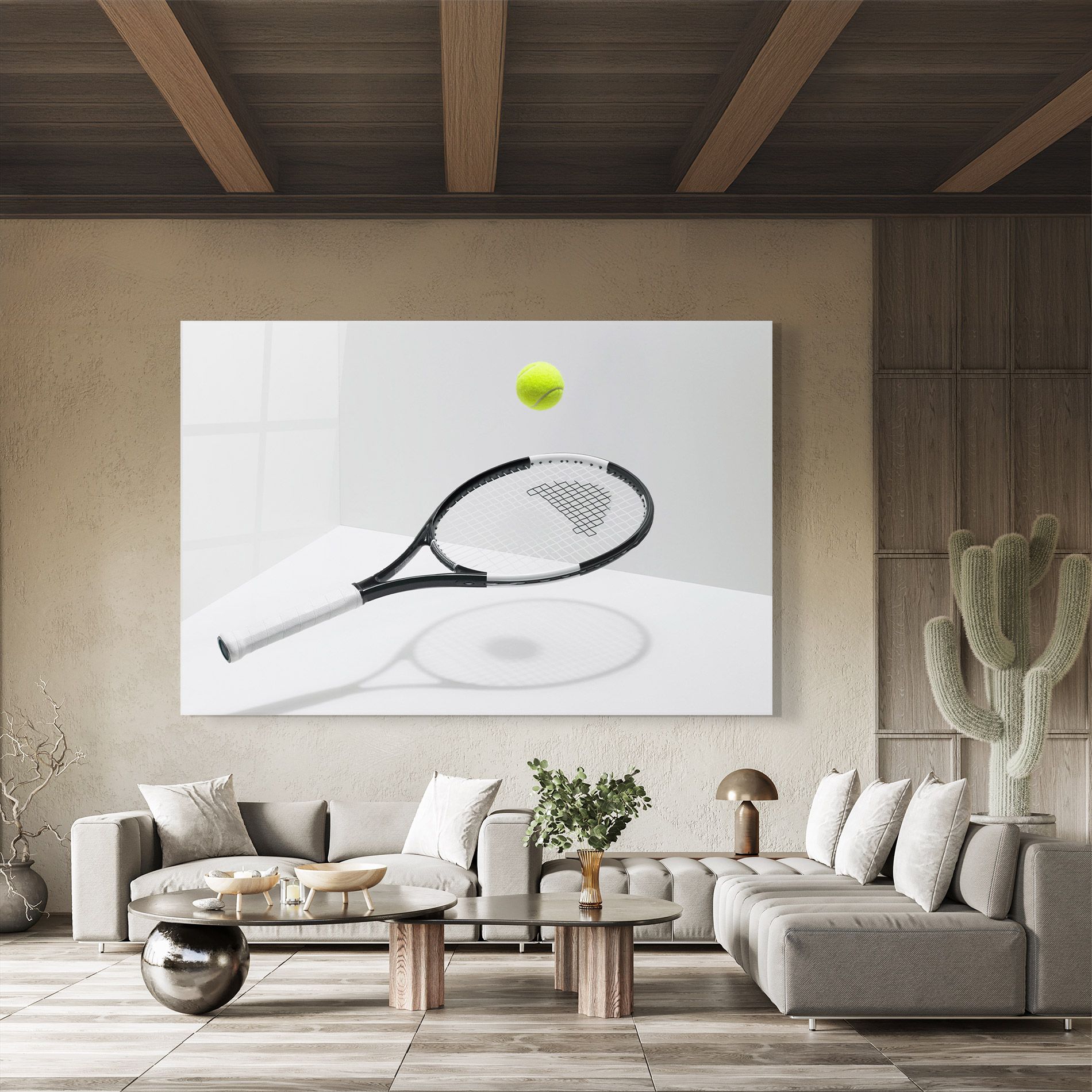 Floating Tennis Racket mockup 8