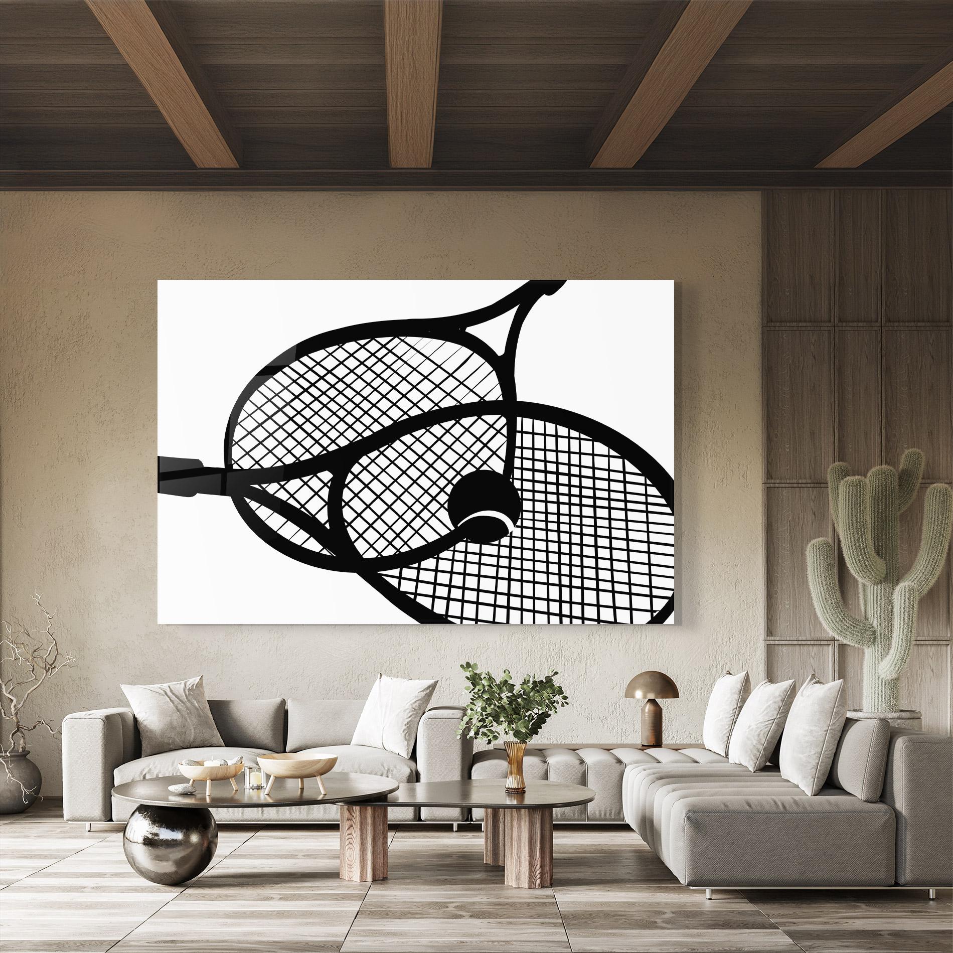 Стъклена картина Tennis Ball Line mockup 8