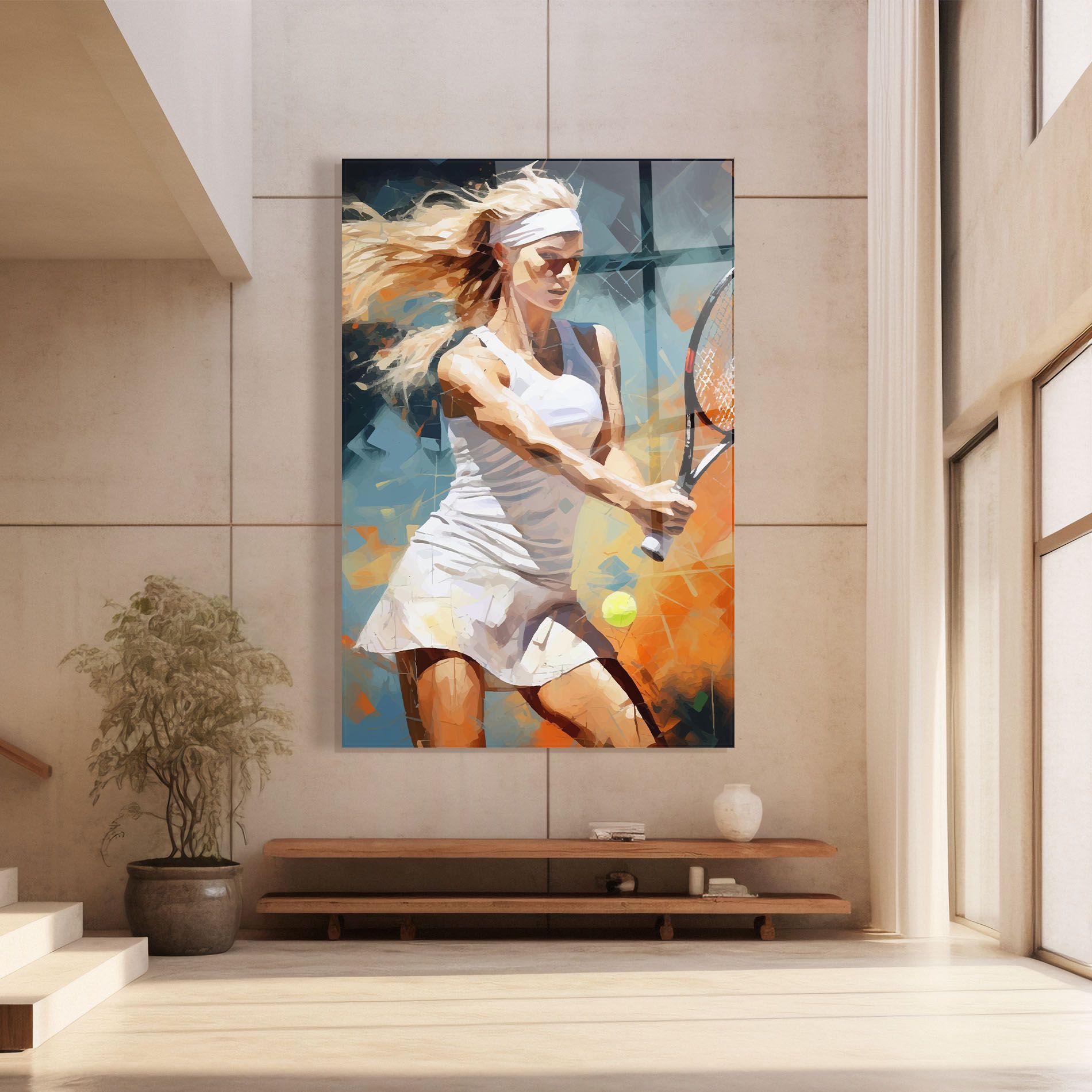 Blonde Tennis Girl mockup 8