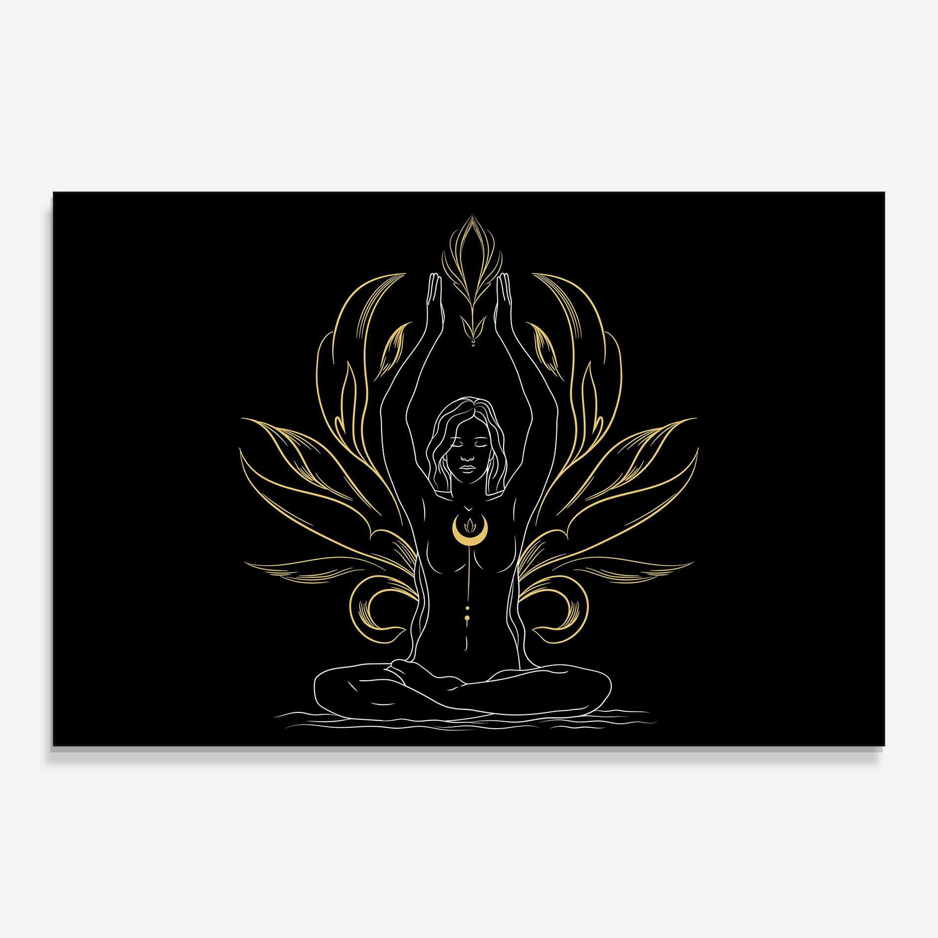 Gold Yoga Pose mockup 0