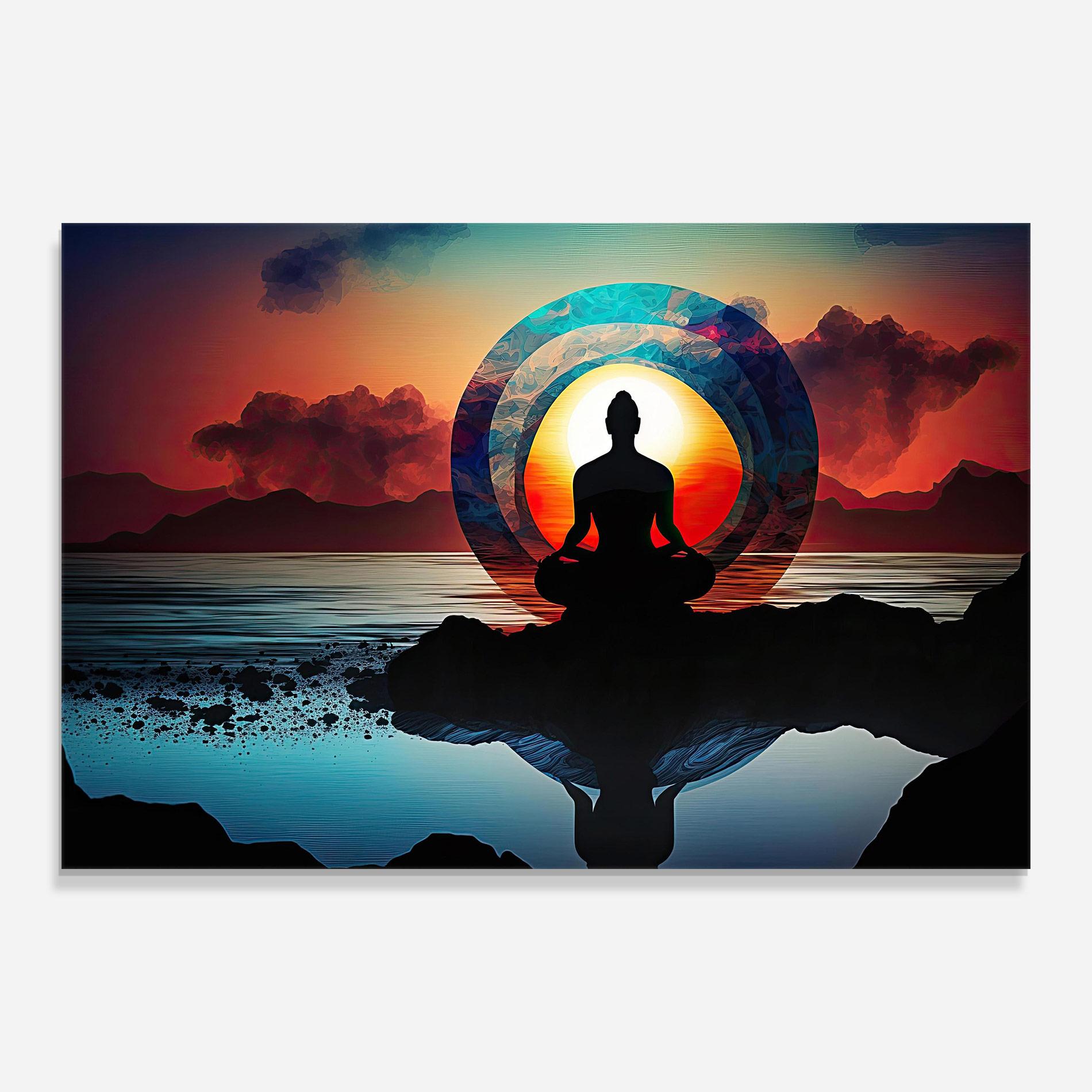 Стъклена картина Om Orbit mockup 0