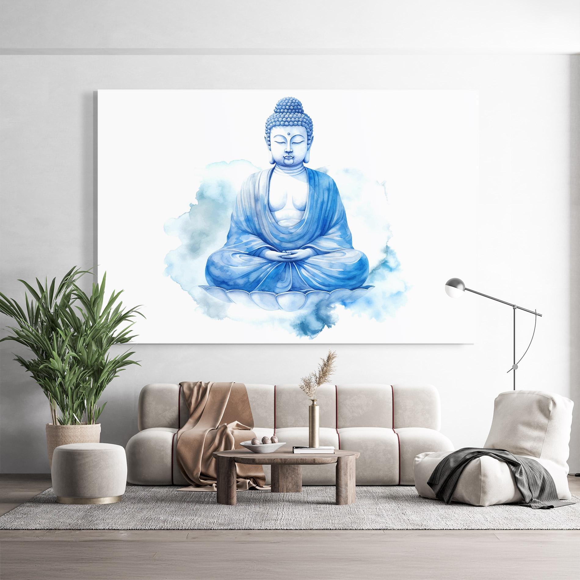 Стъклена картина Cloud Yoga mockup 9