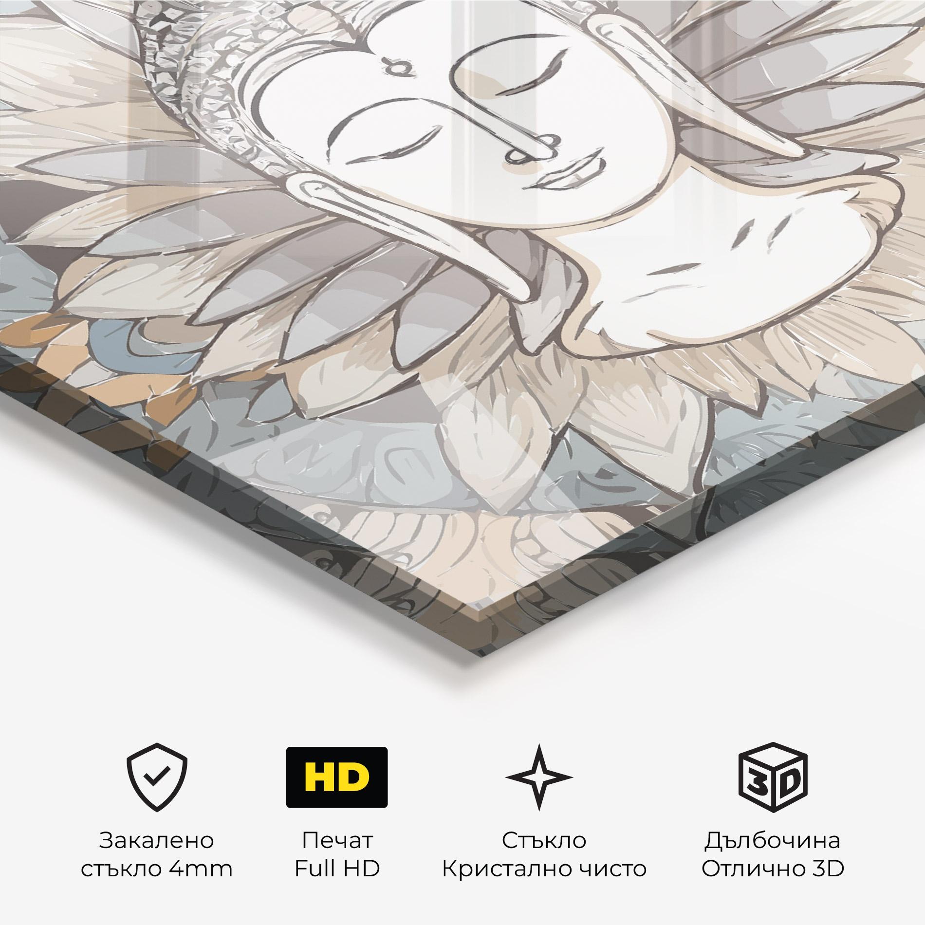 Стъклена картина Boho Element mockup 3